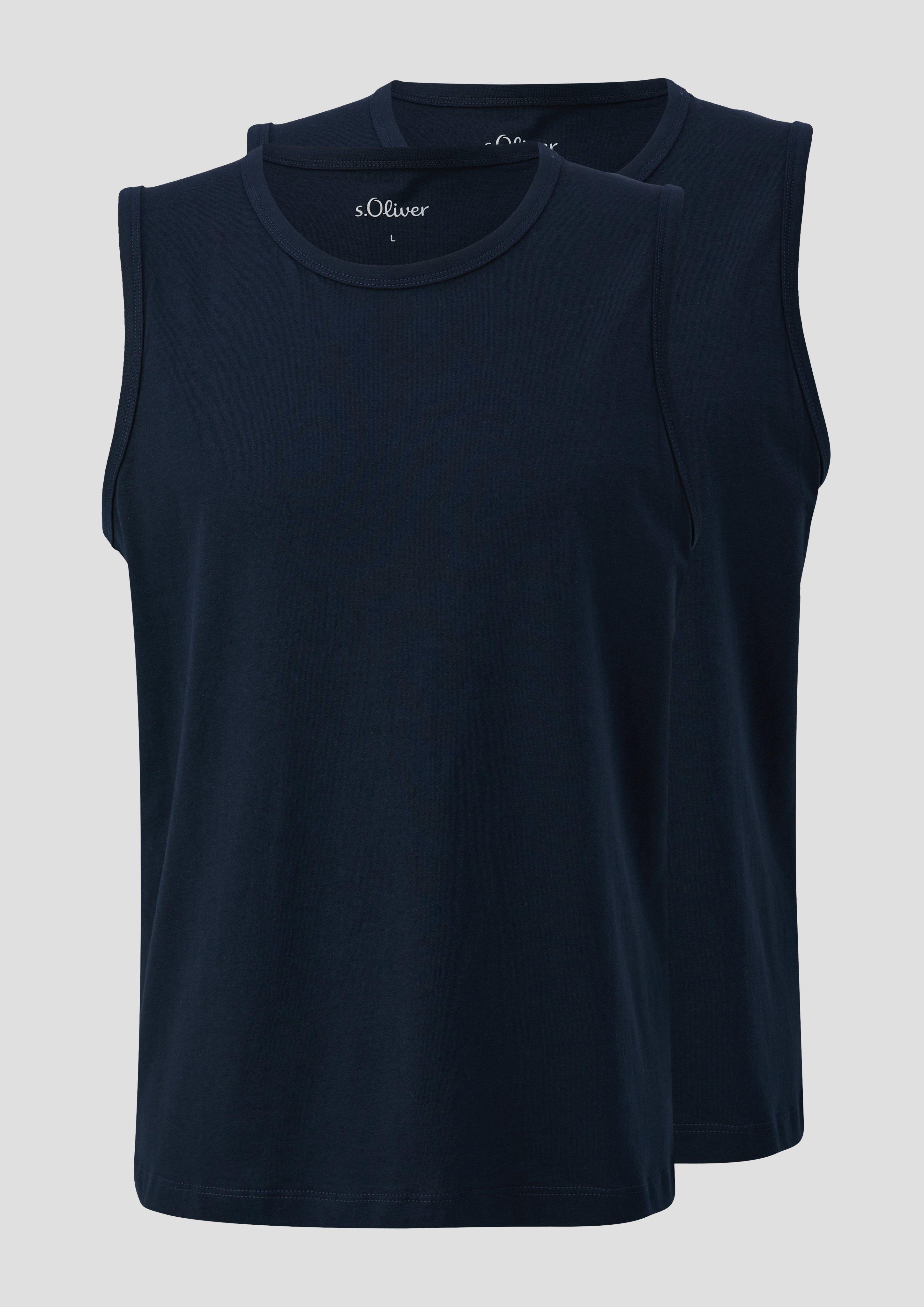 s.Oliver - Tanktop im 2er-Pack, Herren, blau