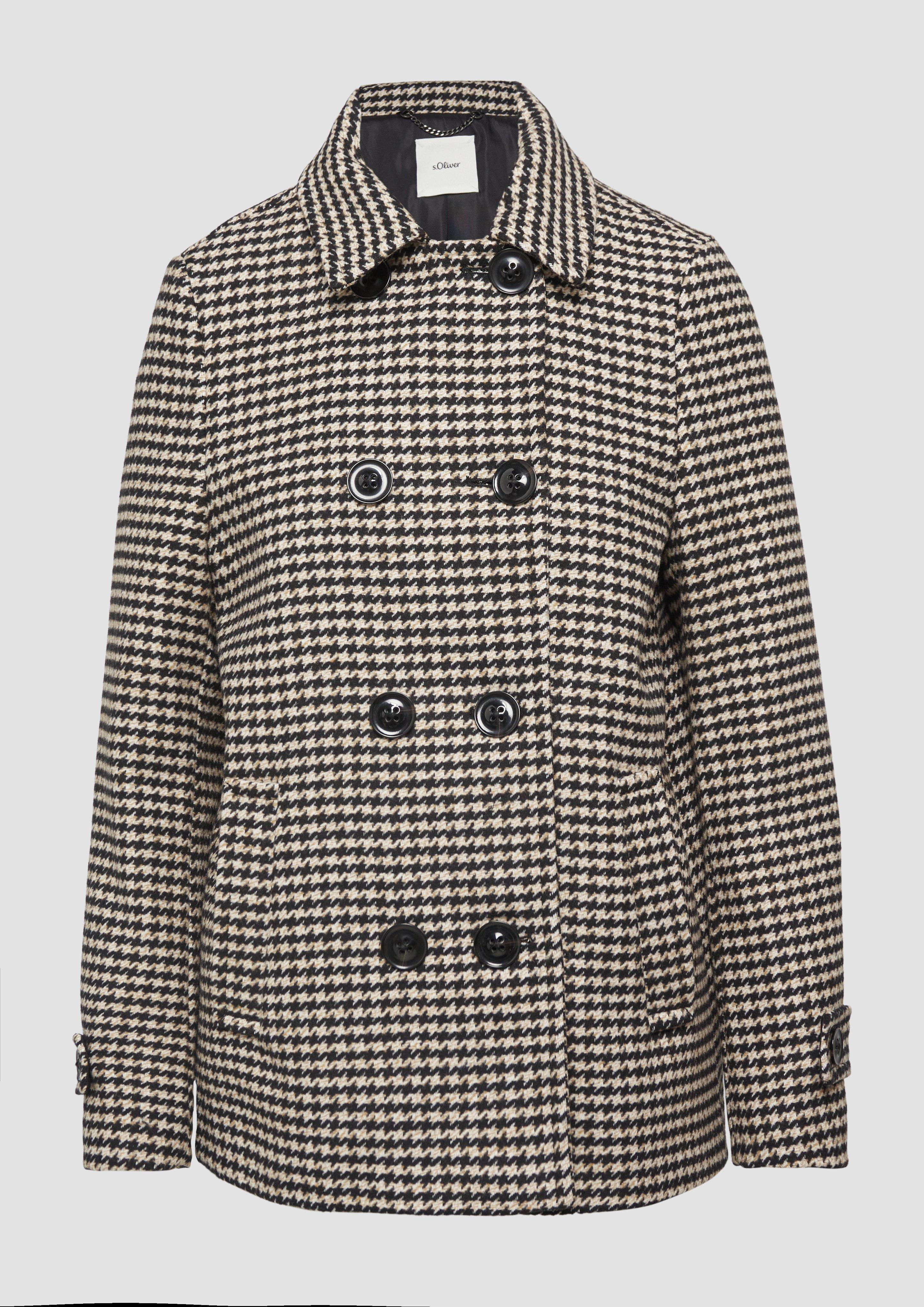 Thumbnail - s.Oliver - Cabanjacke mit Hahnentrittmuster, Damen, schwarz