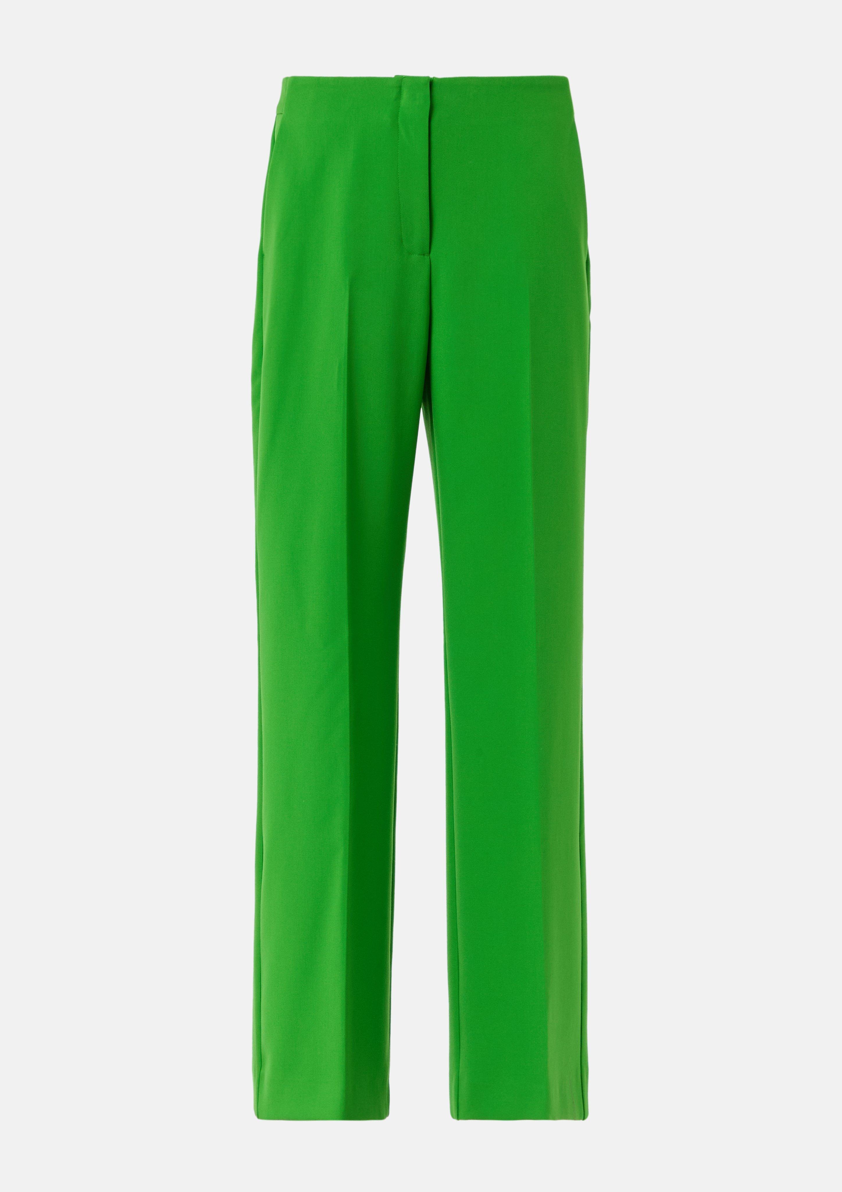 Marlene trousers with a mid-rise waistband - green | Comma Marlene trousers with a mid-rise waistband - green | Comma