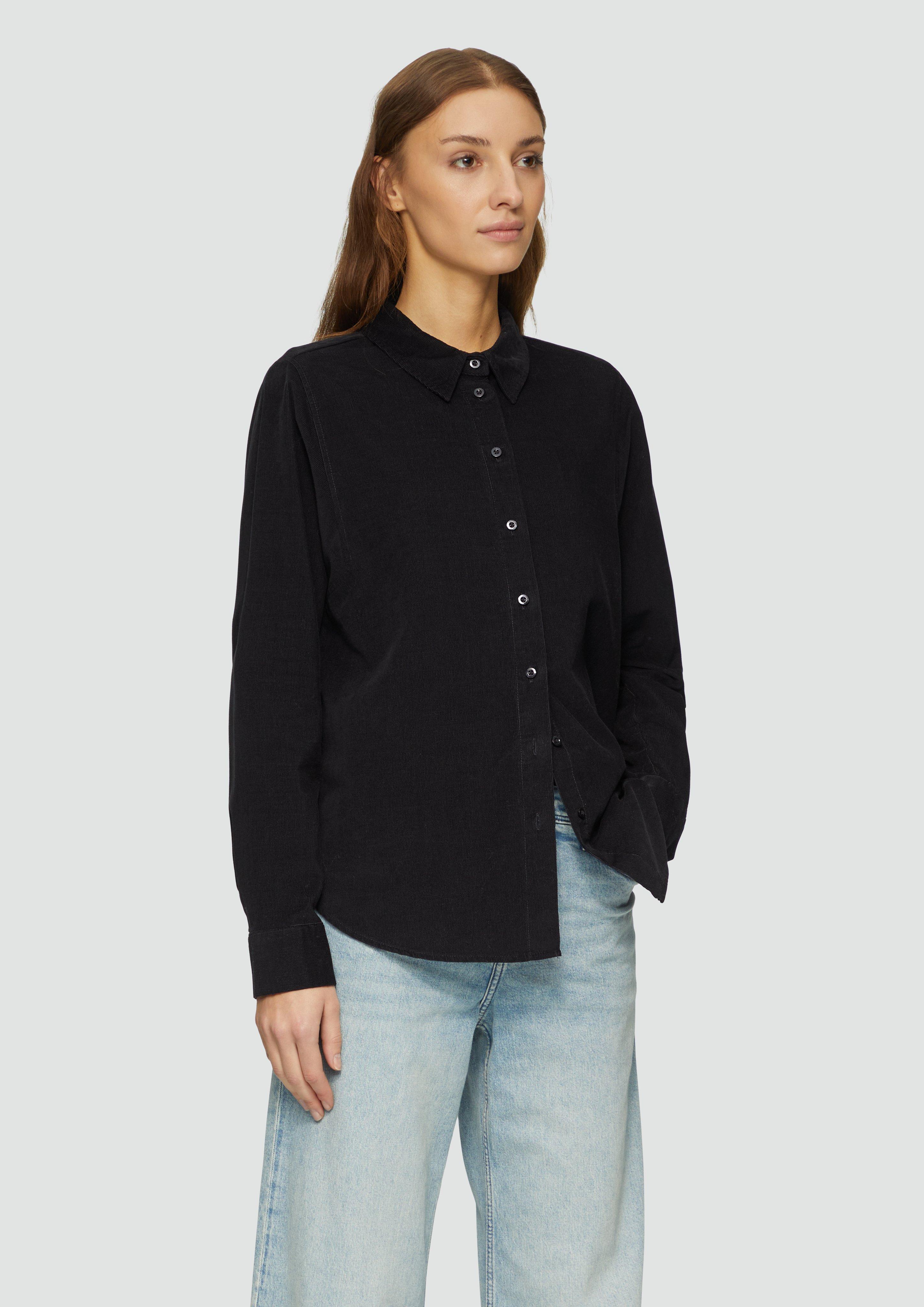 S.Oliver Cordbluse im Relaxed Fit mit Naht-Details