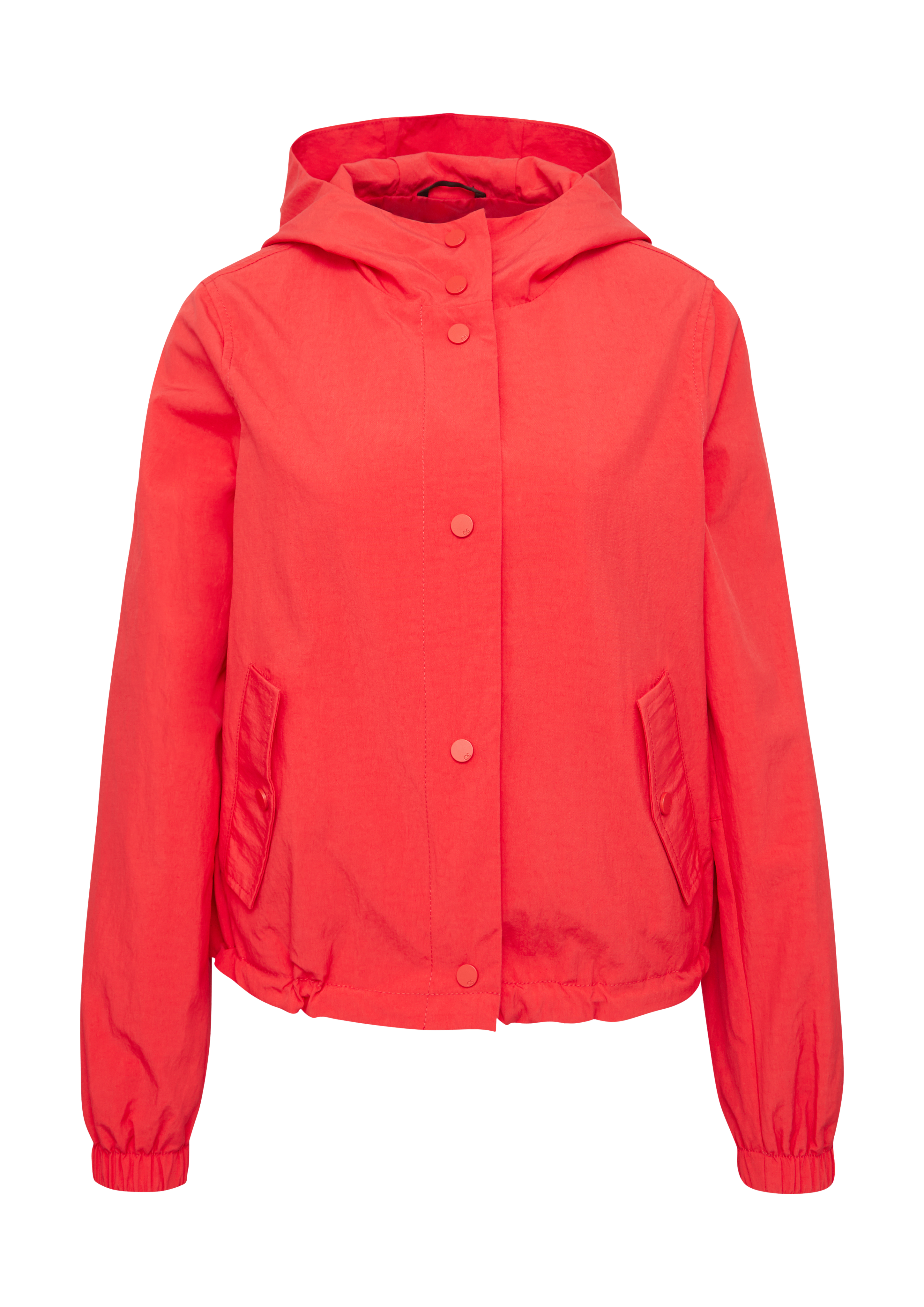 Nylon jack met capuchon en verstelbare zoom
