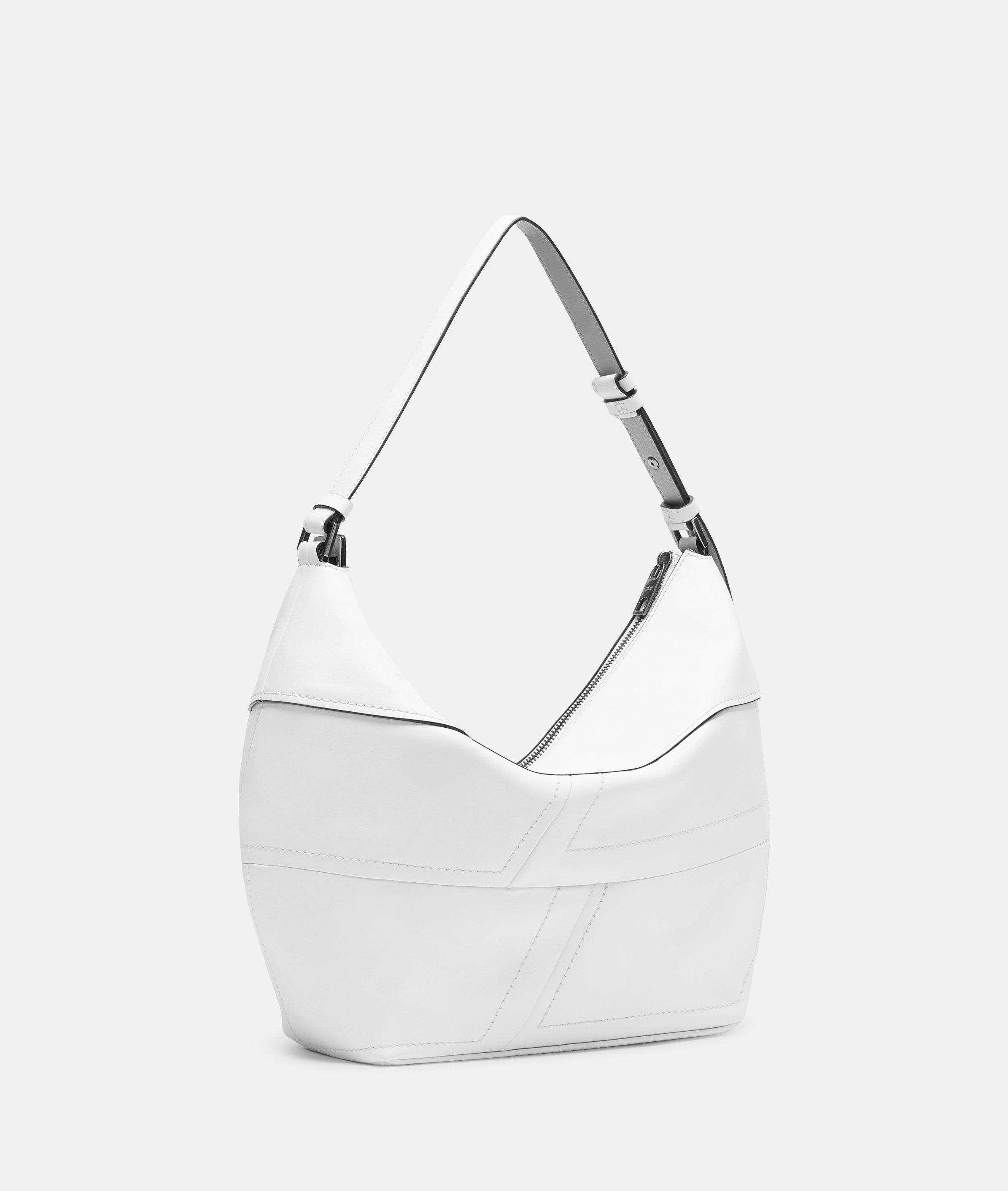 Thumbnail - Liebeskind Berlin - Geräumige Hobo-Bag aus Nappaleder -  weiß