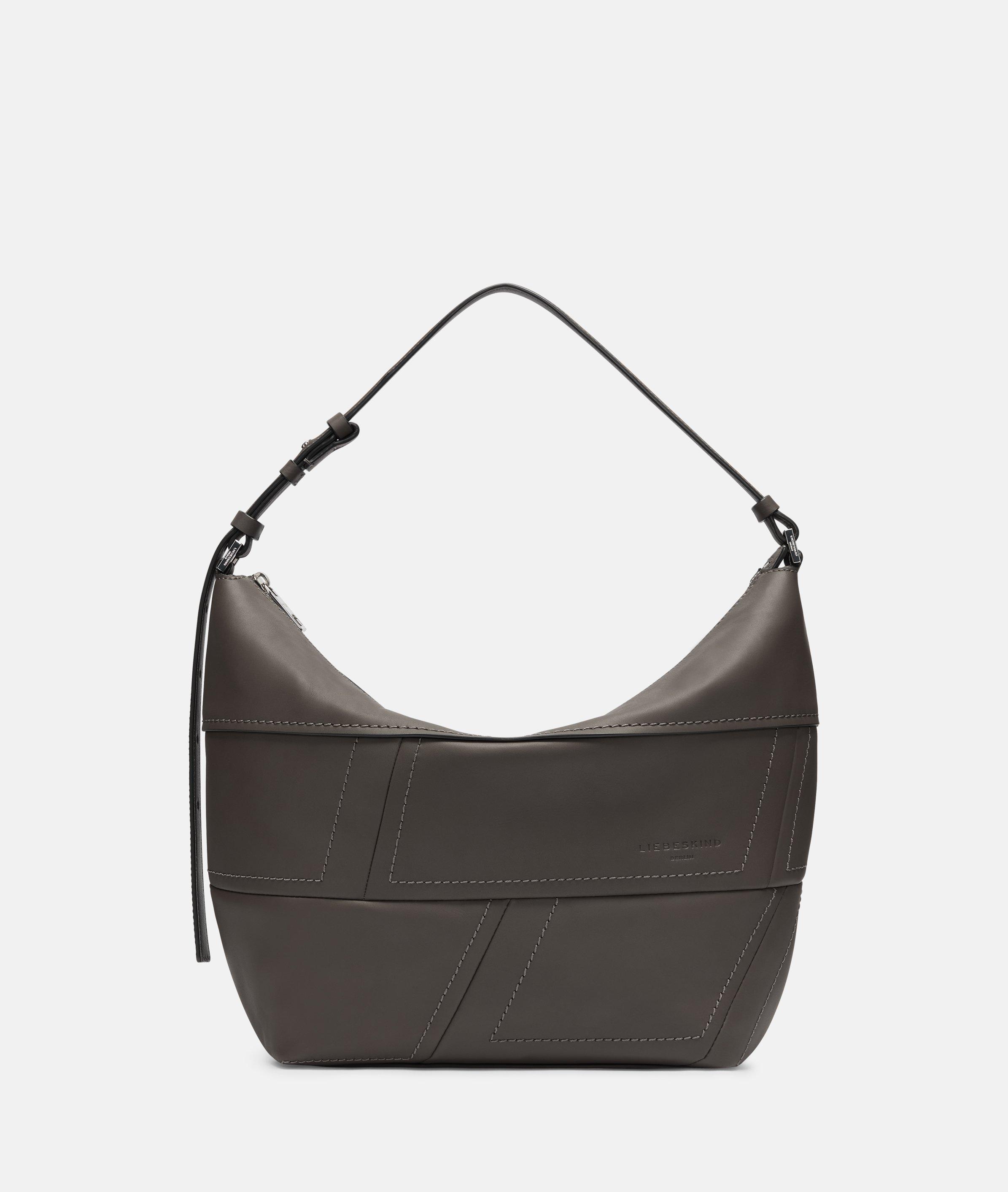 Liebeskind Berlin - Geräumige Hobo-Bag aus Nappaleder -  grau