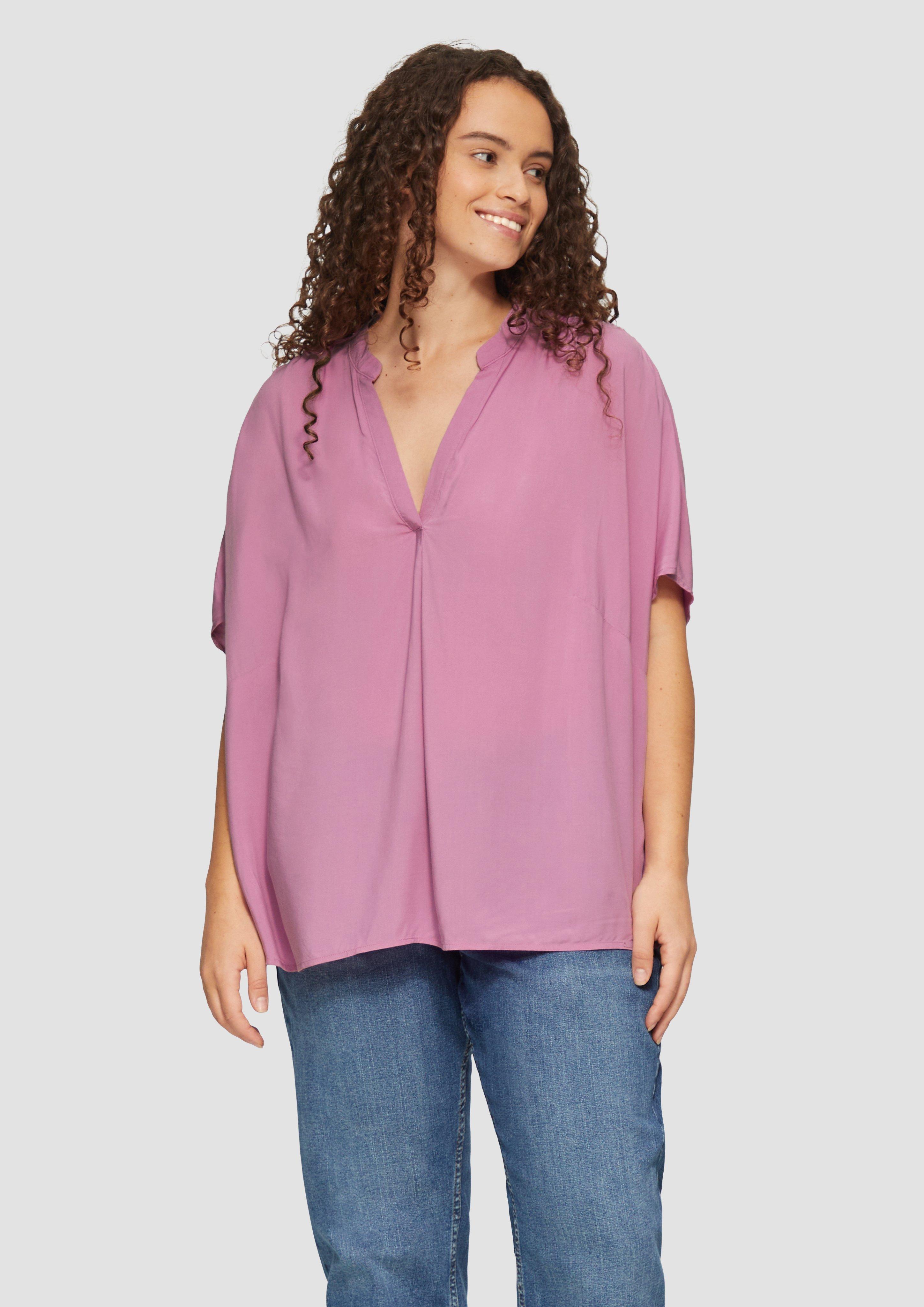 S.Oliver Loose-Fit-Bluse mit Stehkragen