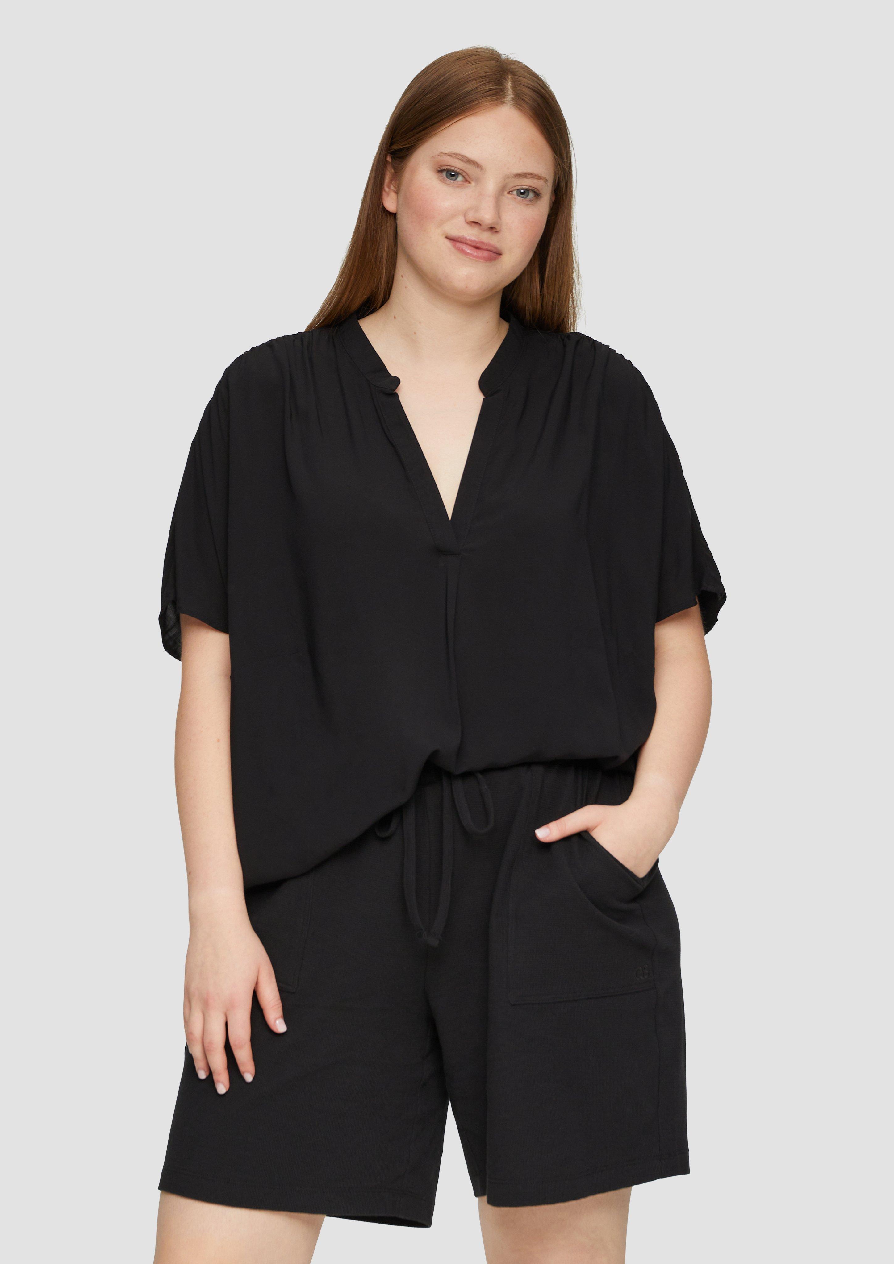 S.Oliver Loose-Fit-Bluse mit Stehkragen