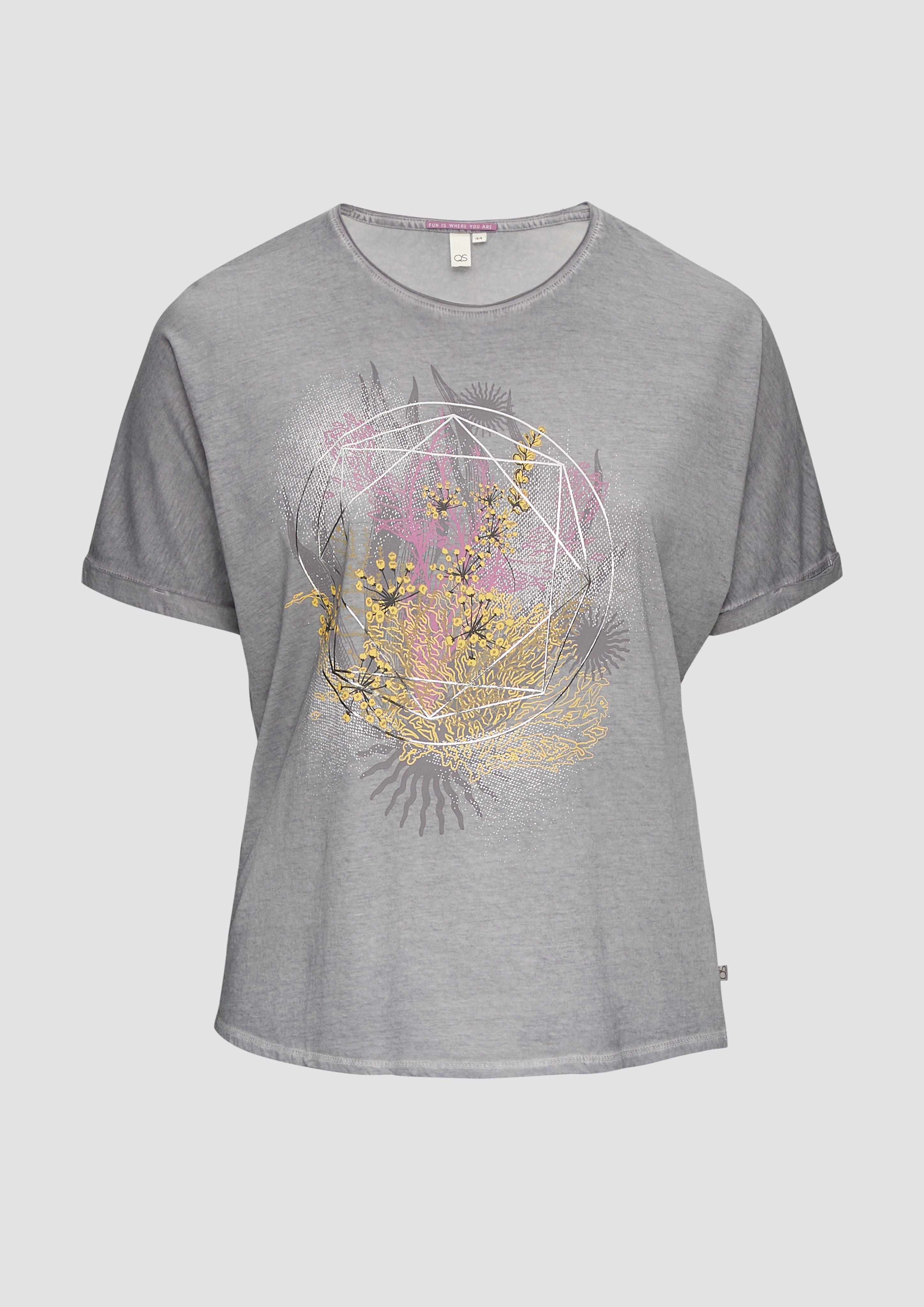 s.Oliver Oversize-Shirt mit Rundhalsausschnitt und Frontprint