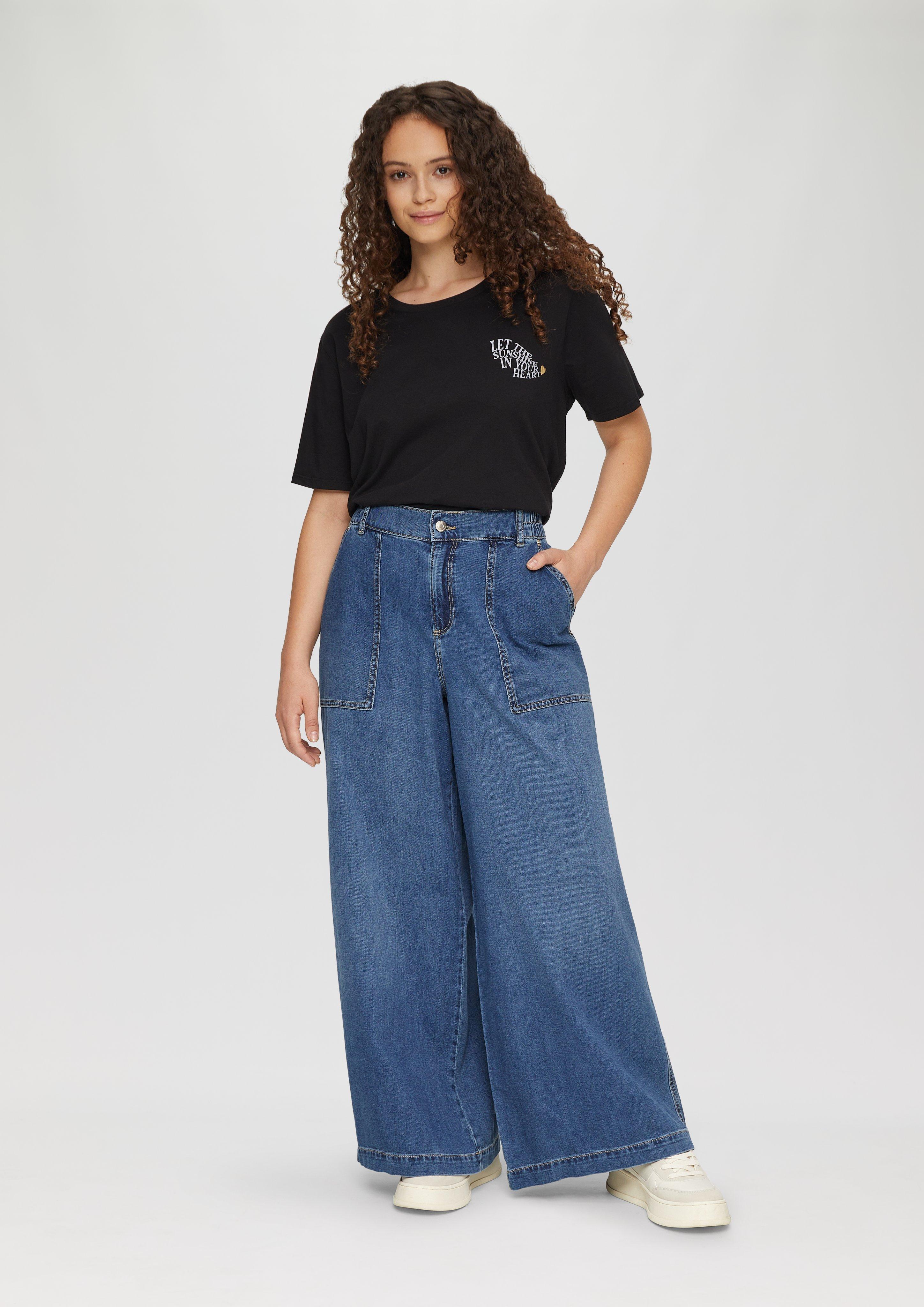 S.Oliver Jeans / Mid Rise / Wide Leg / Elastischer Bund