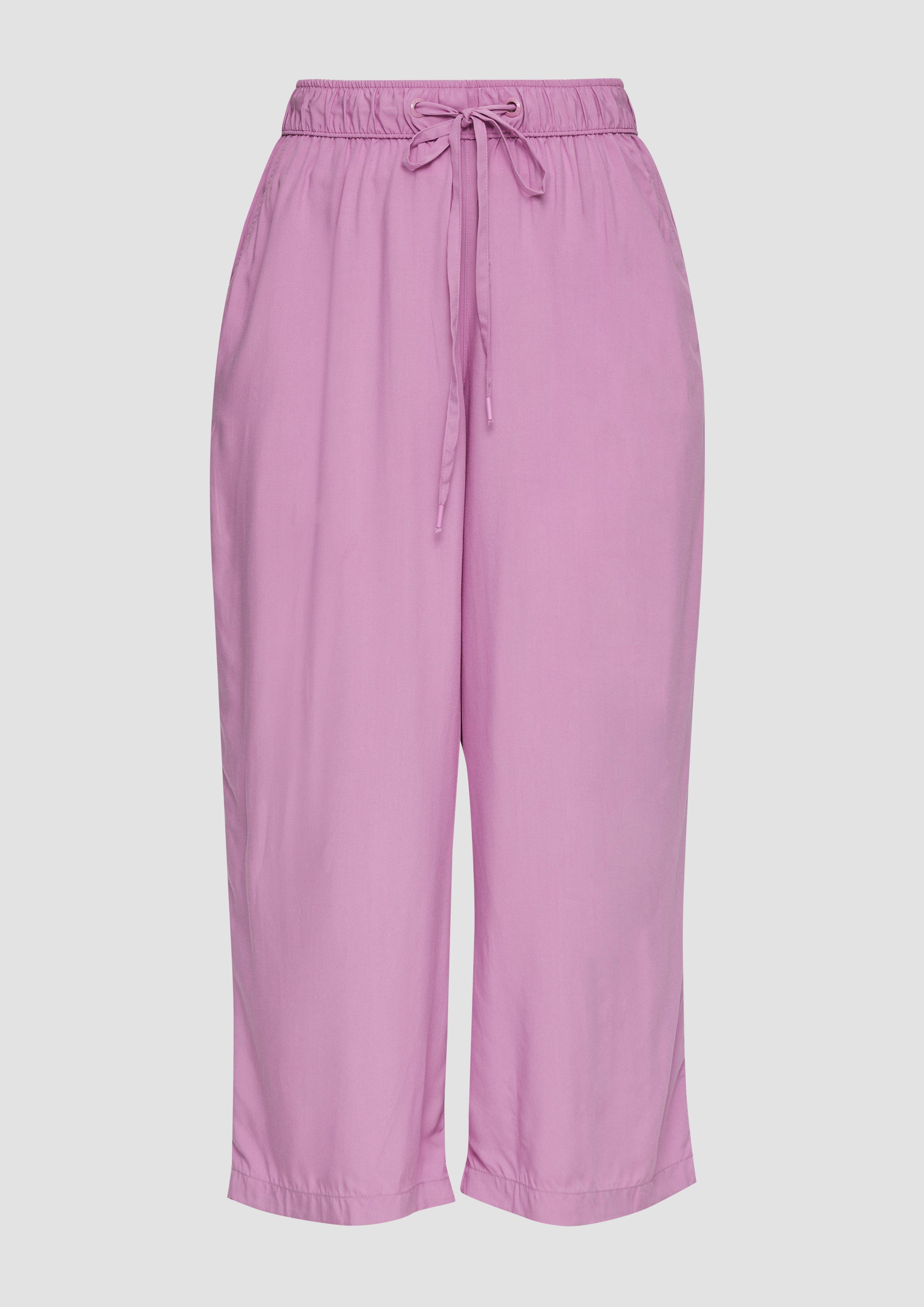 Thumbnail - QS - Kurze Hose mit elastischem Bund aus Viskose, Damen, lila