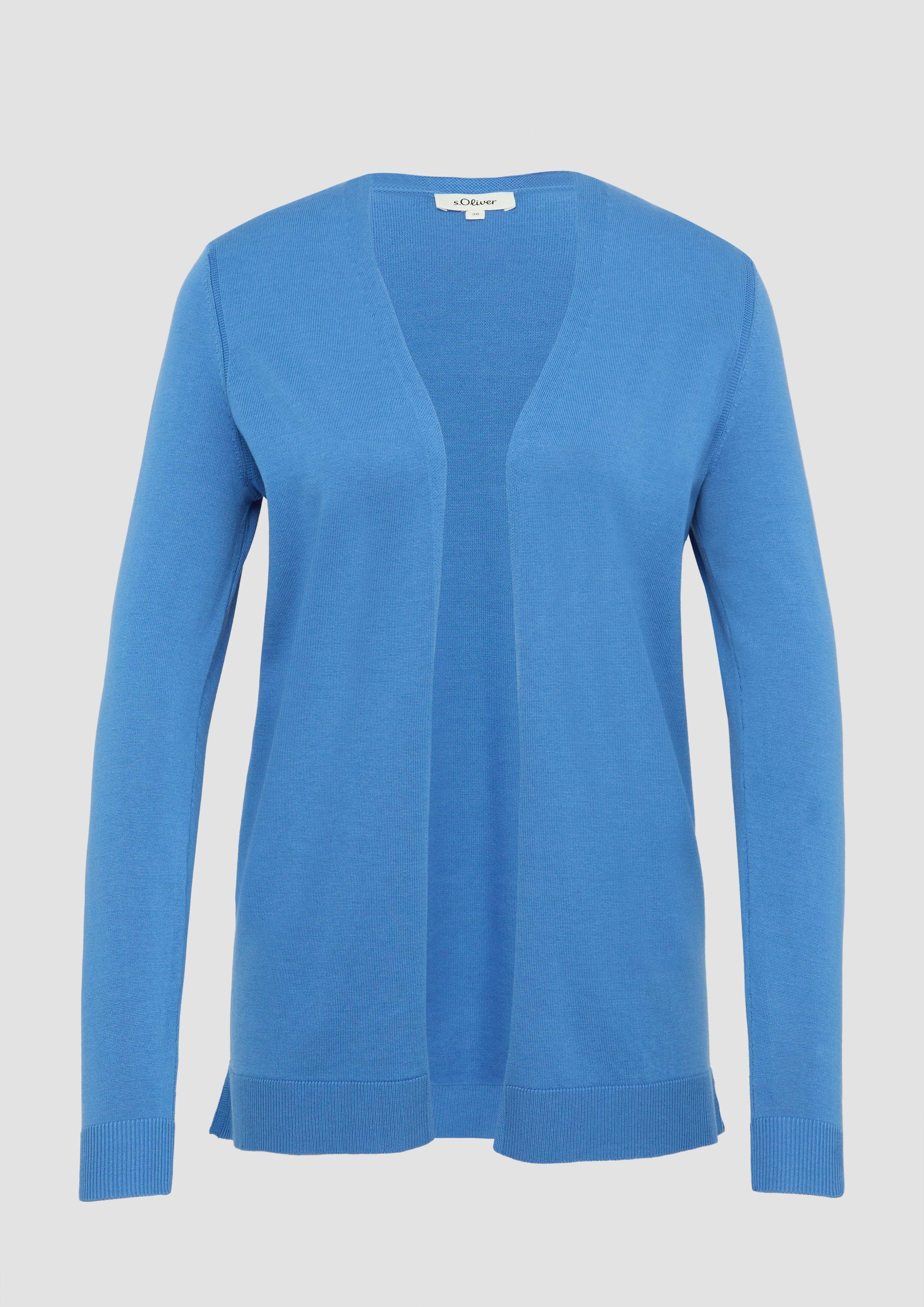 s.Oliver - Cardigan aus Viskose-Baumwollmix, Damen, blau