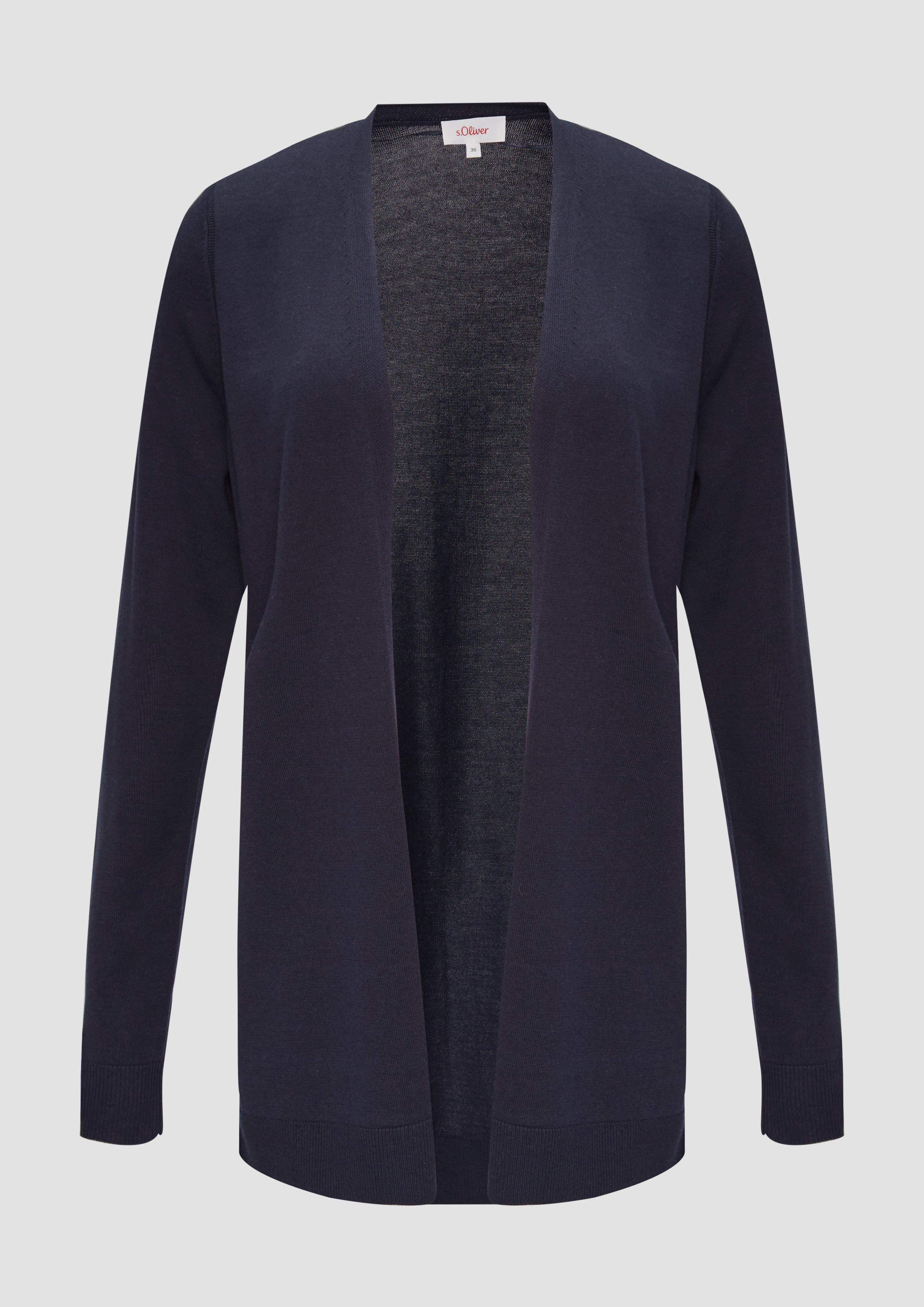 s.Oliver - Cardigan aus Viskose-Baumwollmix, Damen, blau