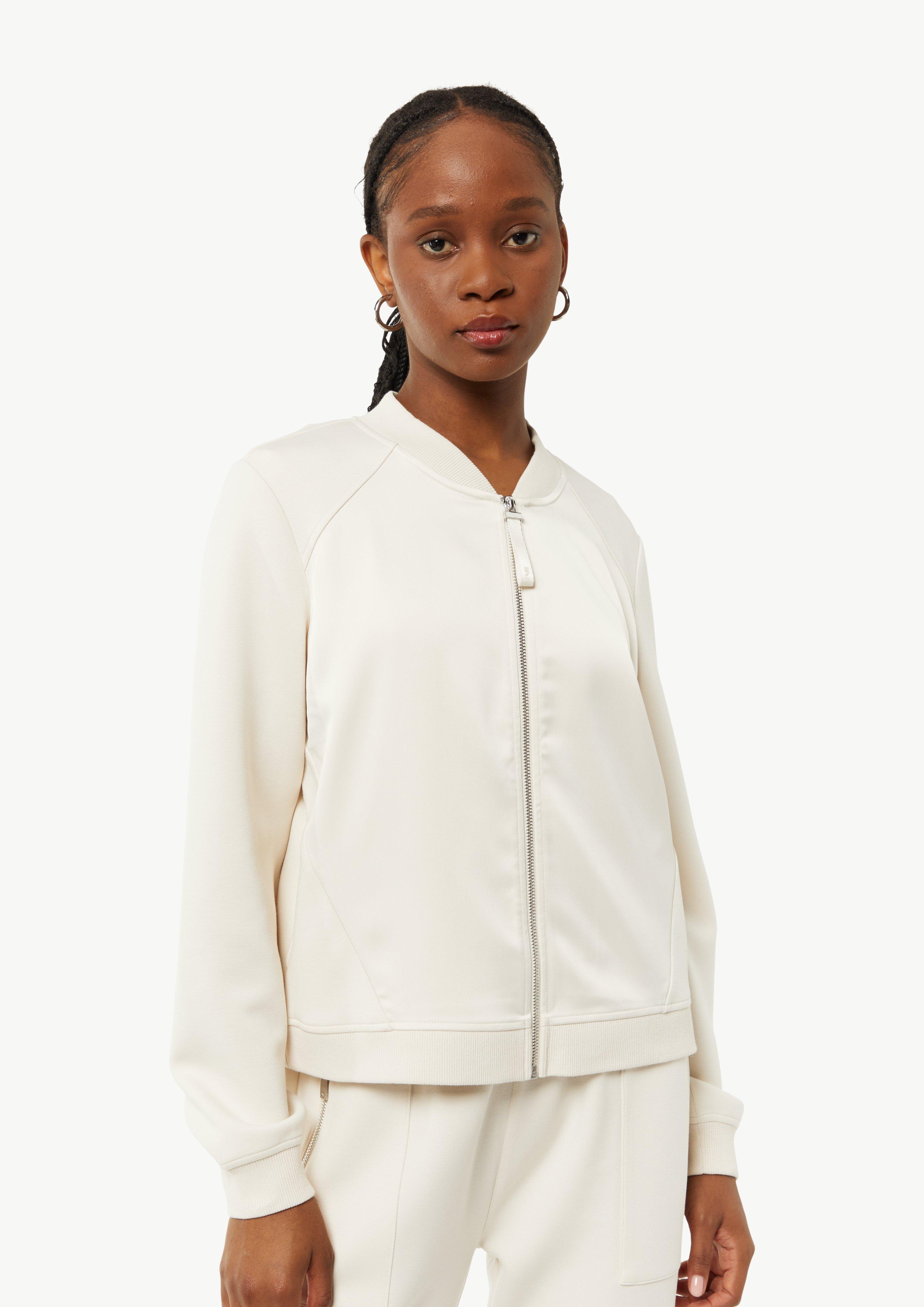 Bomber jacket in a mix of materials - Beige | SCAYLE