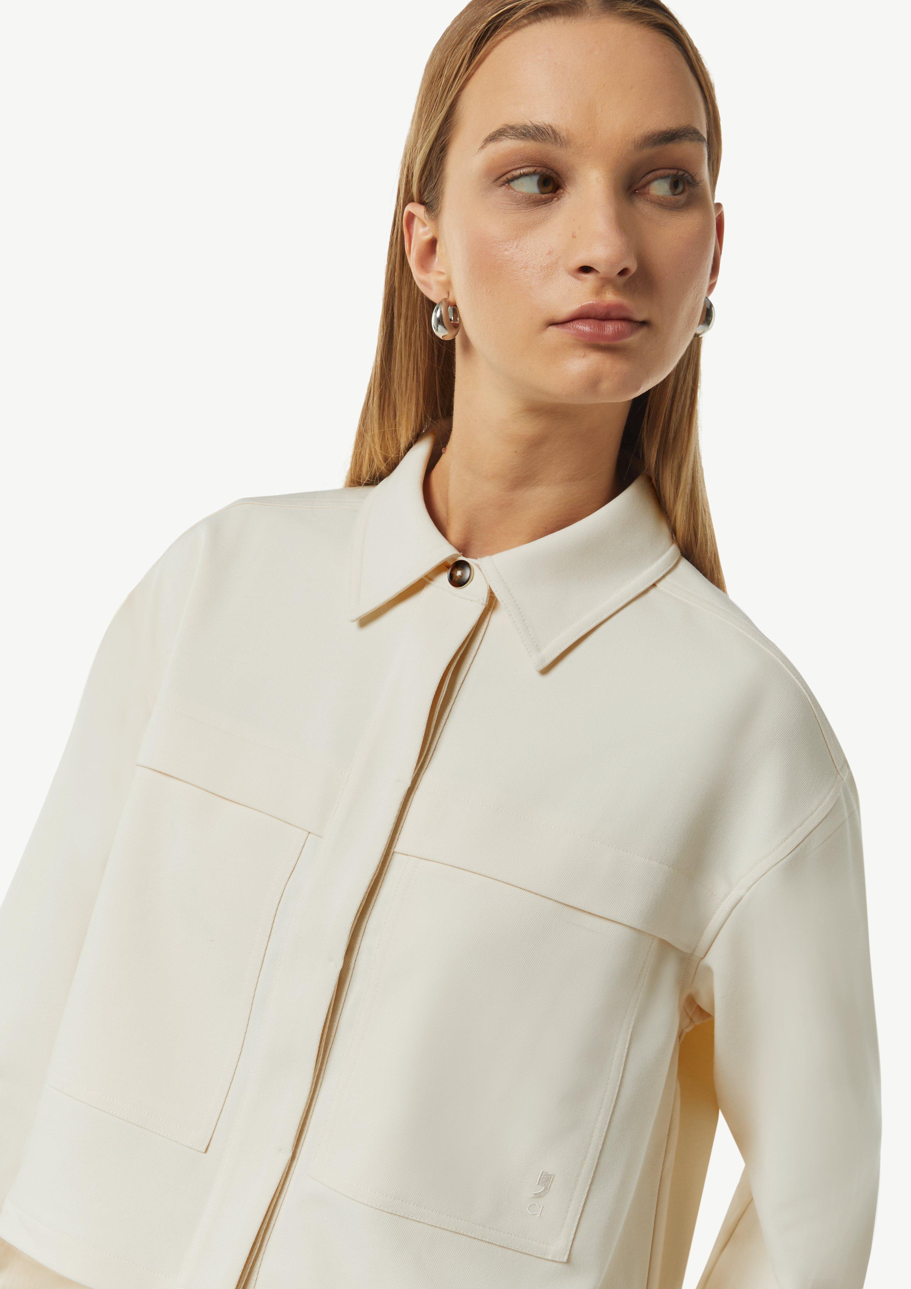 Short jacket with patch pockets - cream | Comma Short jacket with patch pockets - cream | Comma