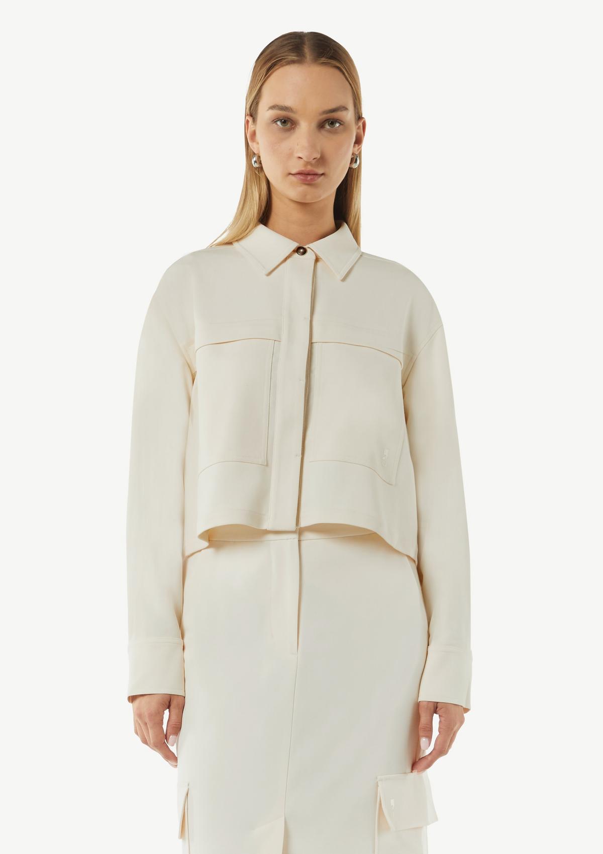 Short jacket with patch pockets - cream | Comma