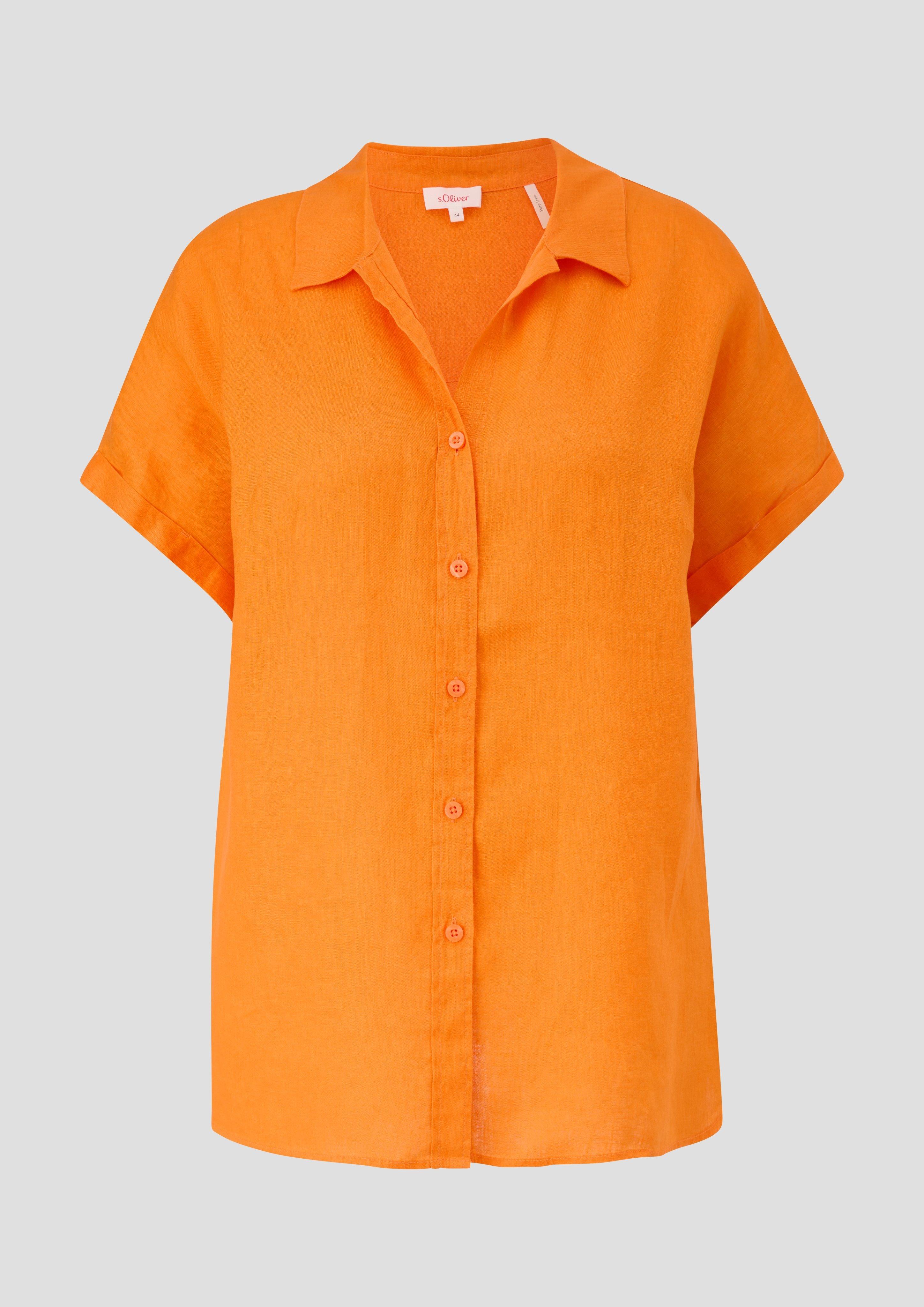 s.Oliver - Bluse aus Leinen, Damen, Orange