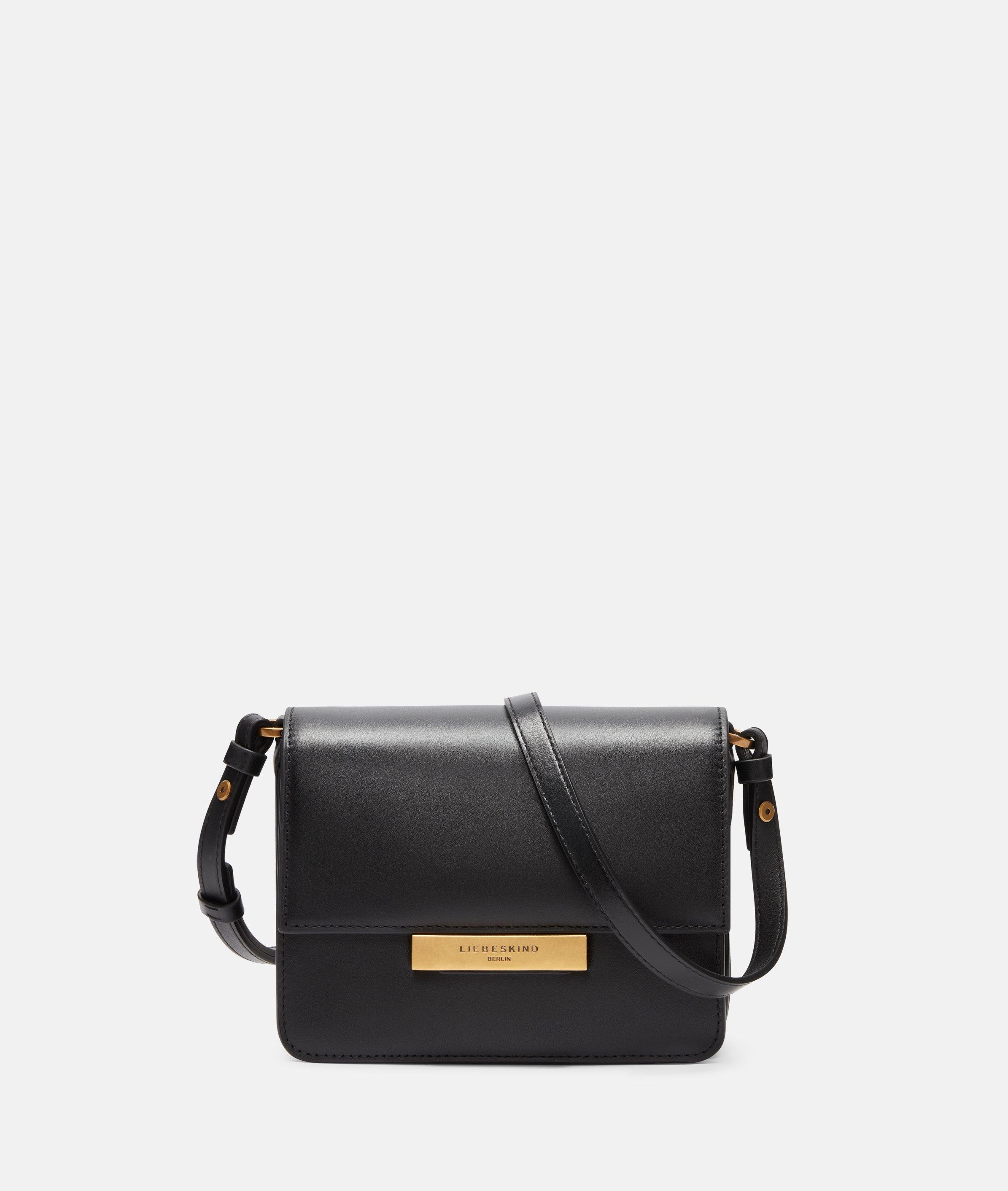 Liebeskind Berlin - Crossbody-Bag aus festem Glattleder -  schwarz