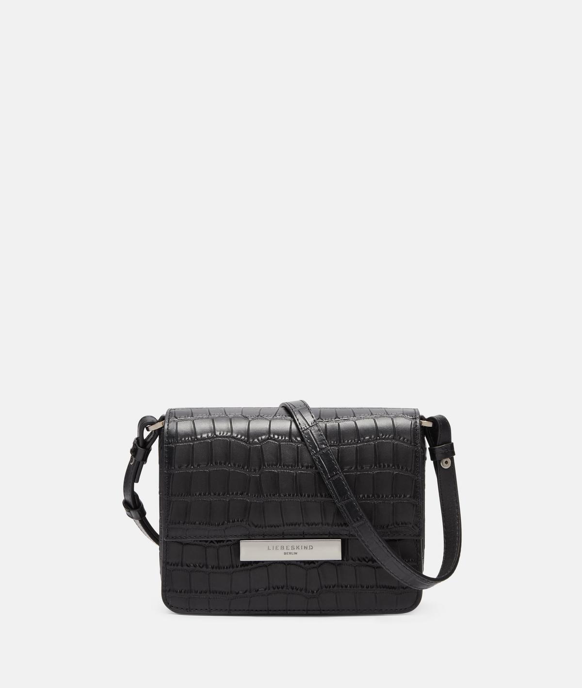 Croco Alex Crossbody S - black | LIEBESKIND BERLIN