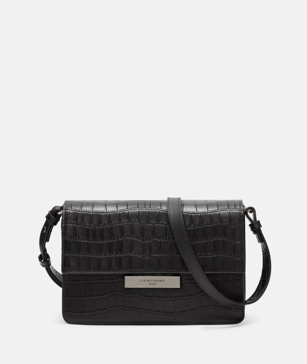 Croco Alex Crossbody M black LIEBESKIND BERLIN