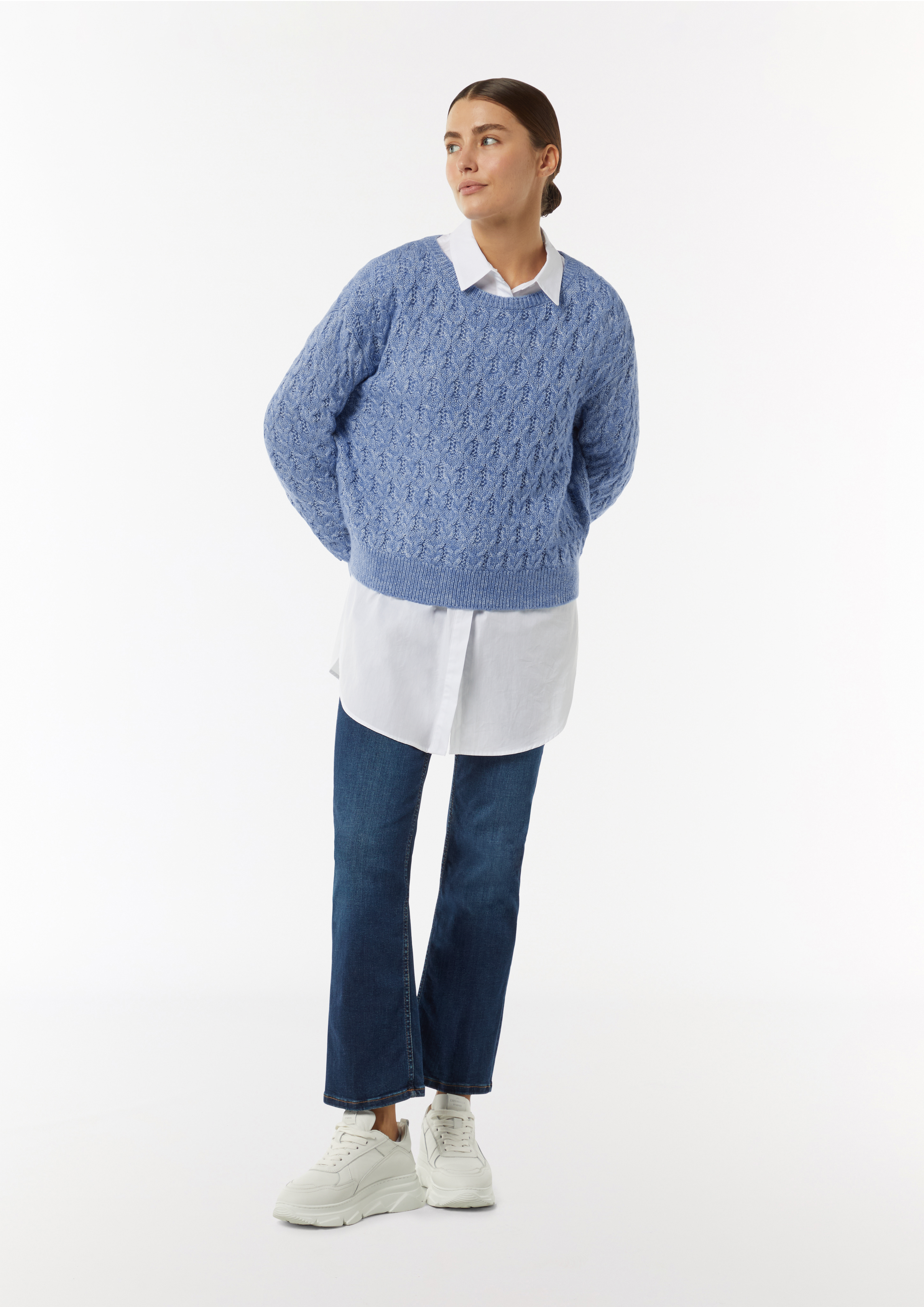 Strickpullover in 55W6 & 01X3