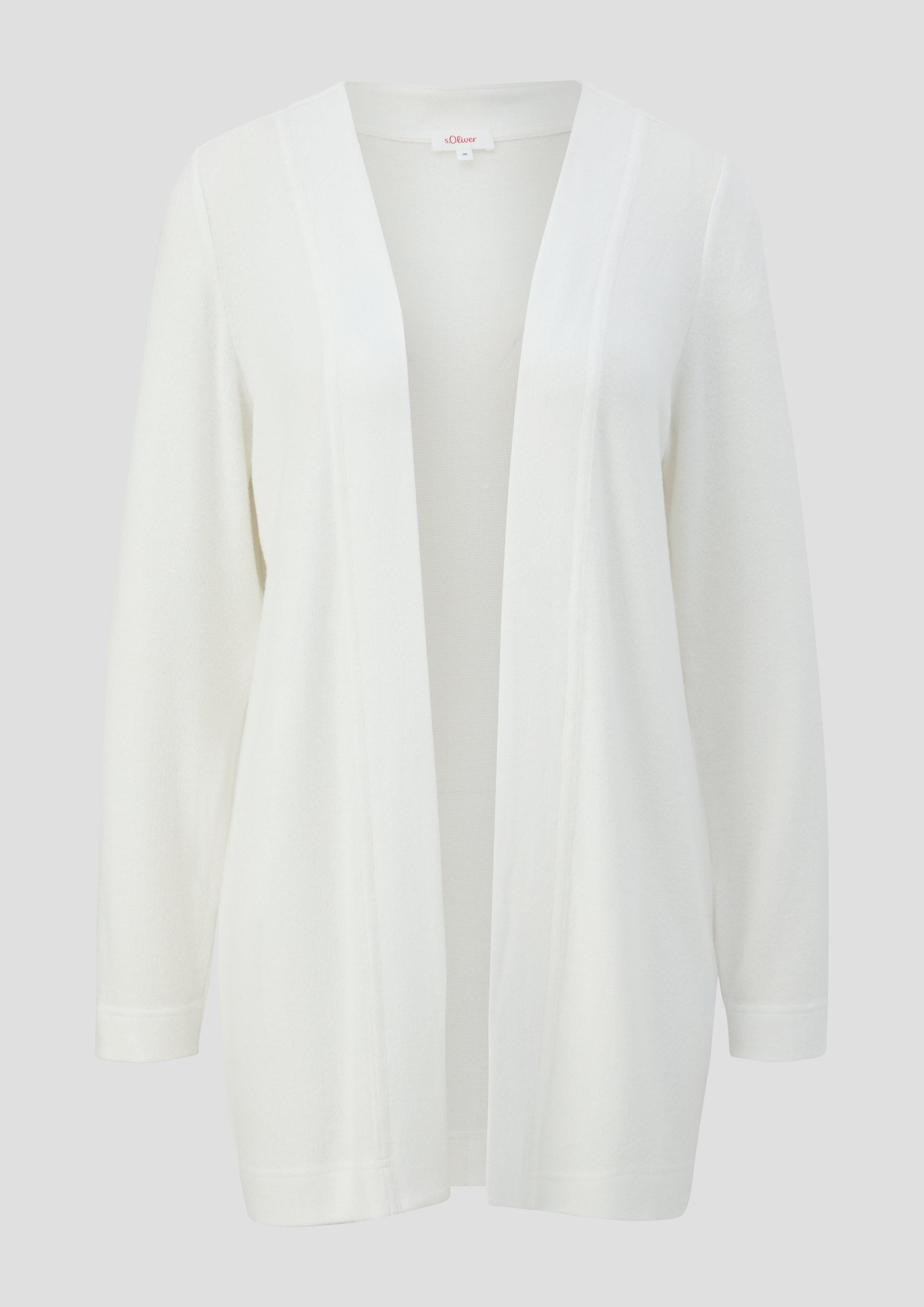 s.Oliver - Cardigan aus weichem Jersey, Damen, creme