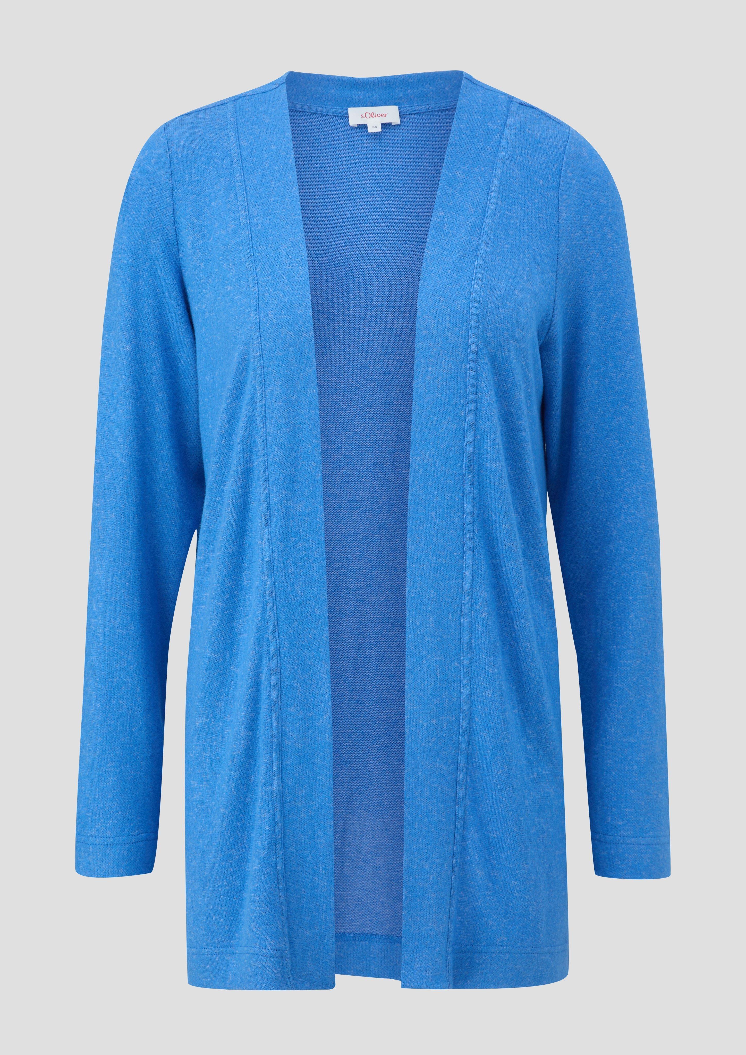 s.Oliver - Cardigan aus weichem Jersey, Damen, blau