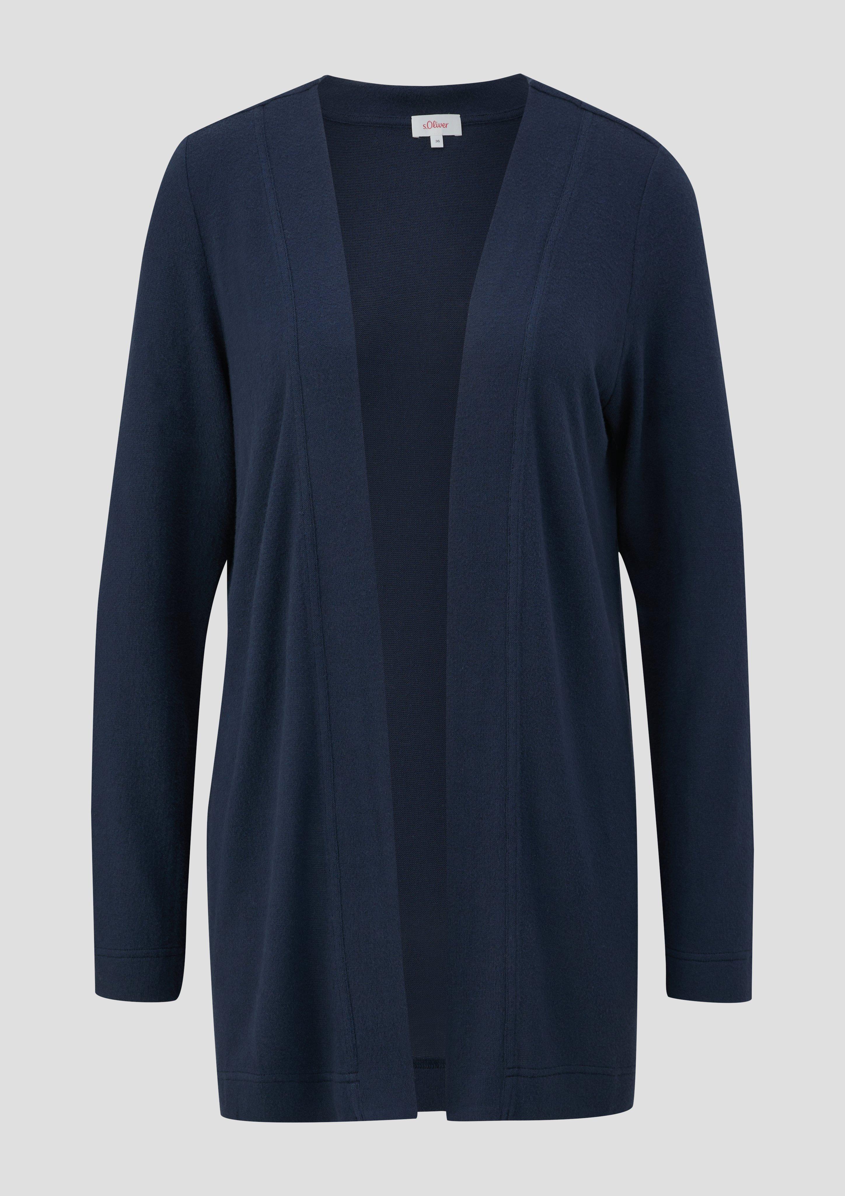 s.Oliver - Cardigan aus weichem Jersey, Damen, blau