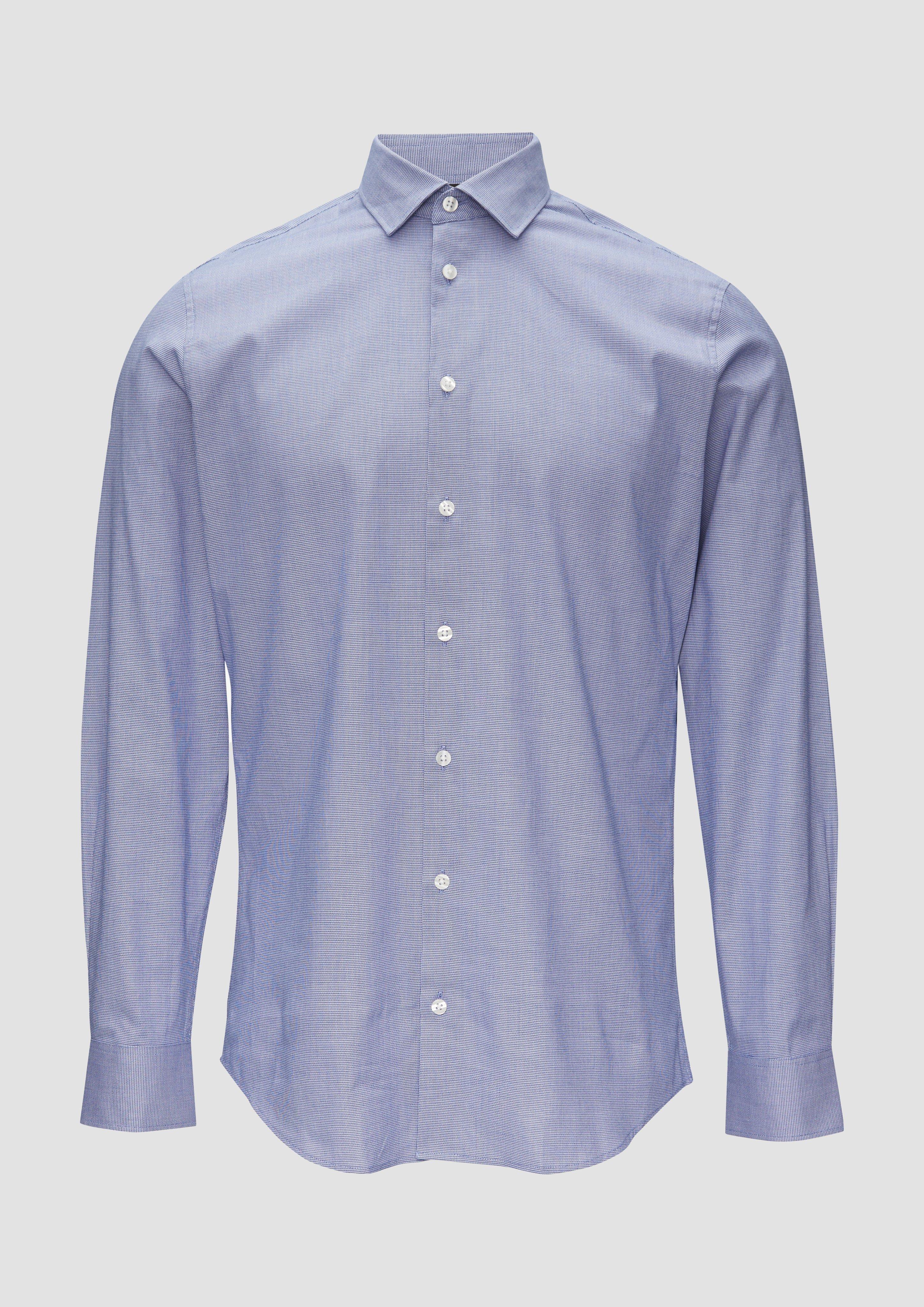 Thumbnail - s.Oliver - Tailored Fit: Hemd aus Baumwollstretch, Herren, blau