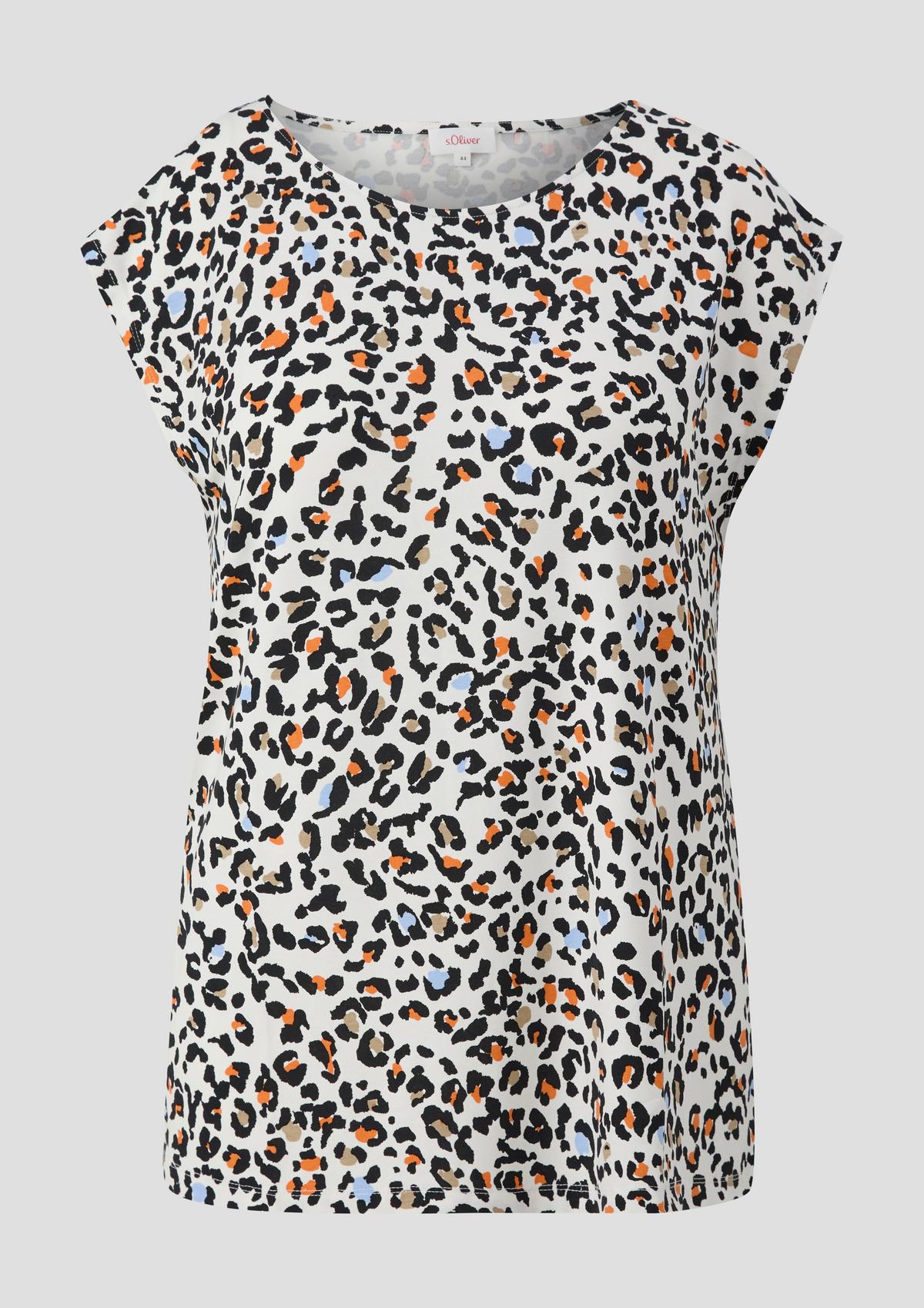 s.Oliver Sleeveless top with an abstract pattern