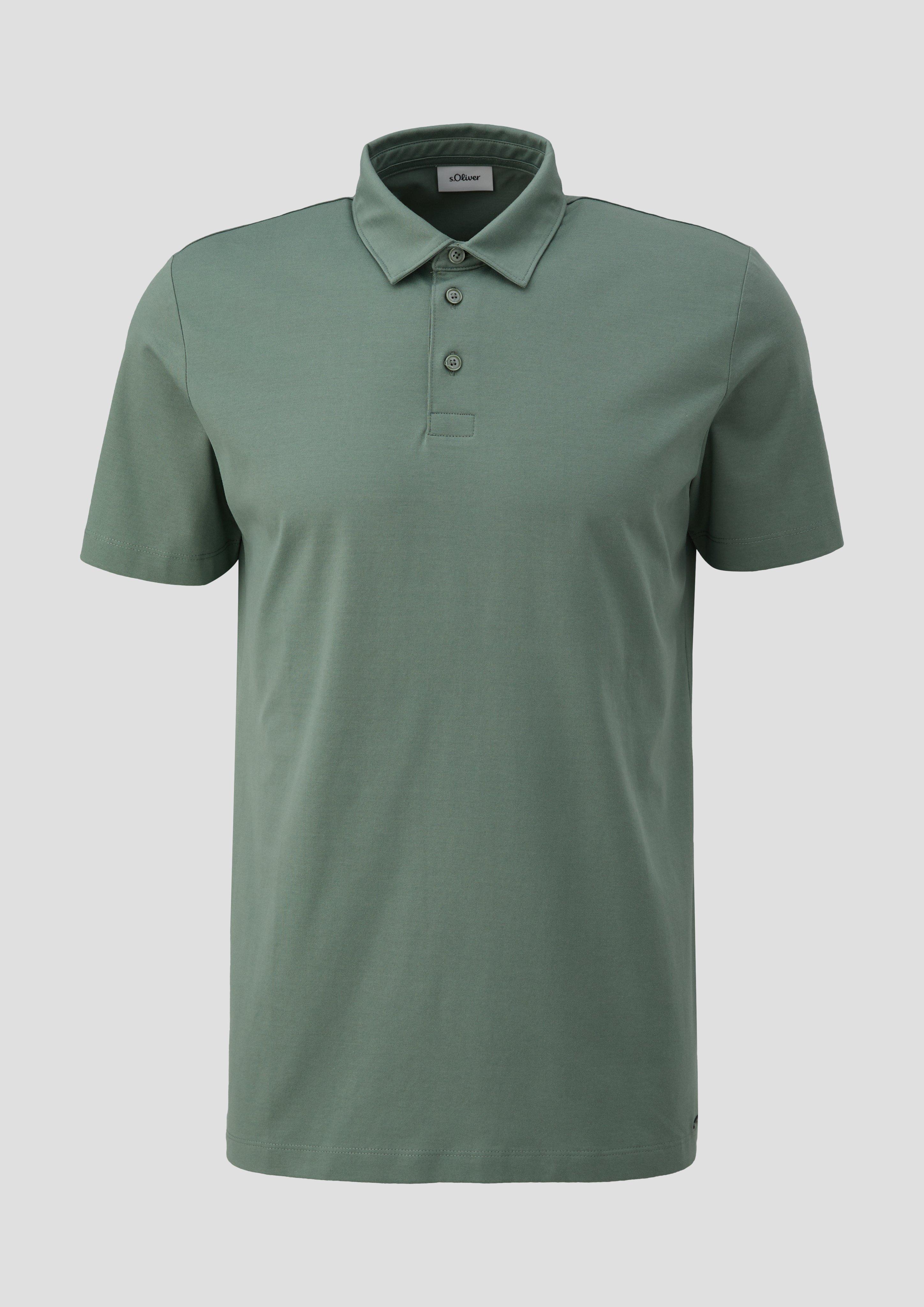 s.Oliver Poloshirt aus Jersey mit seitlich geschlitztem Saum