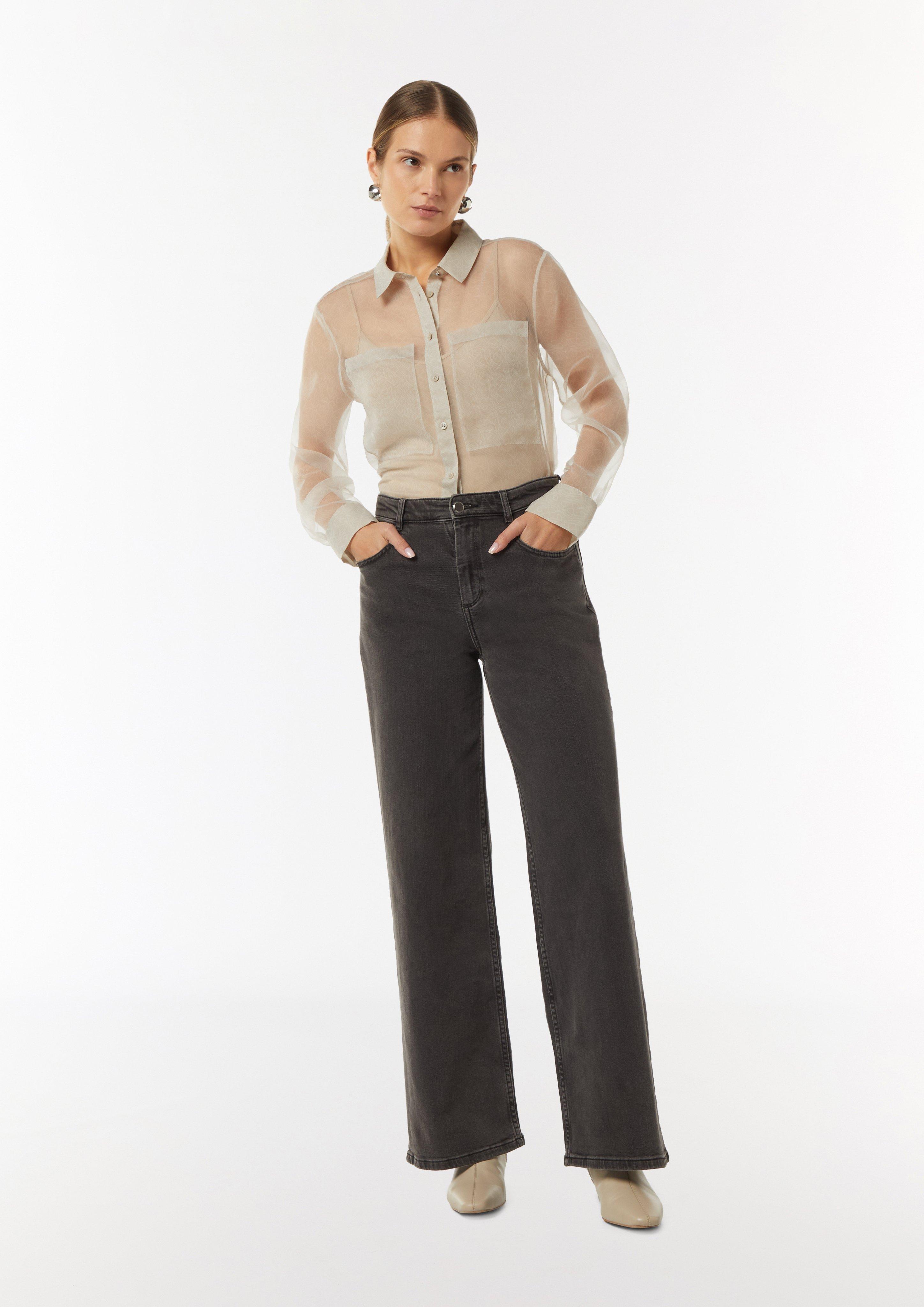 Sheer organza shirt blouse - light beige | Comma Sheer organza shirt blouse - light beige | Comma