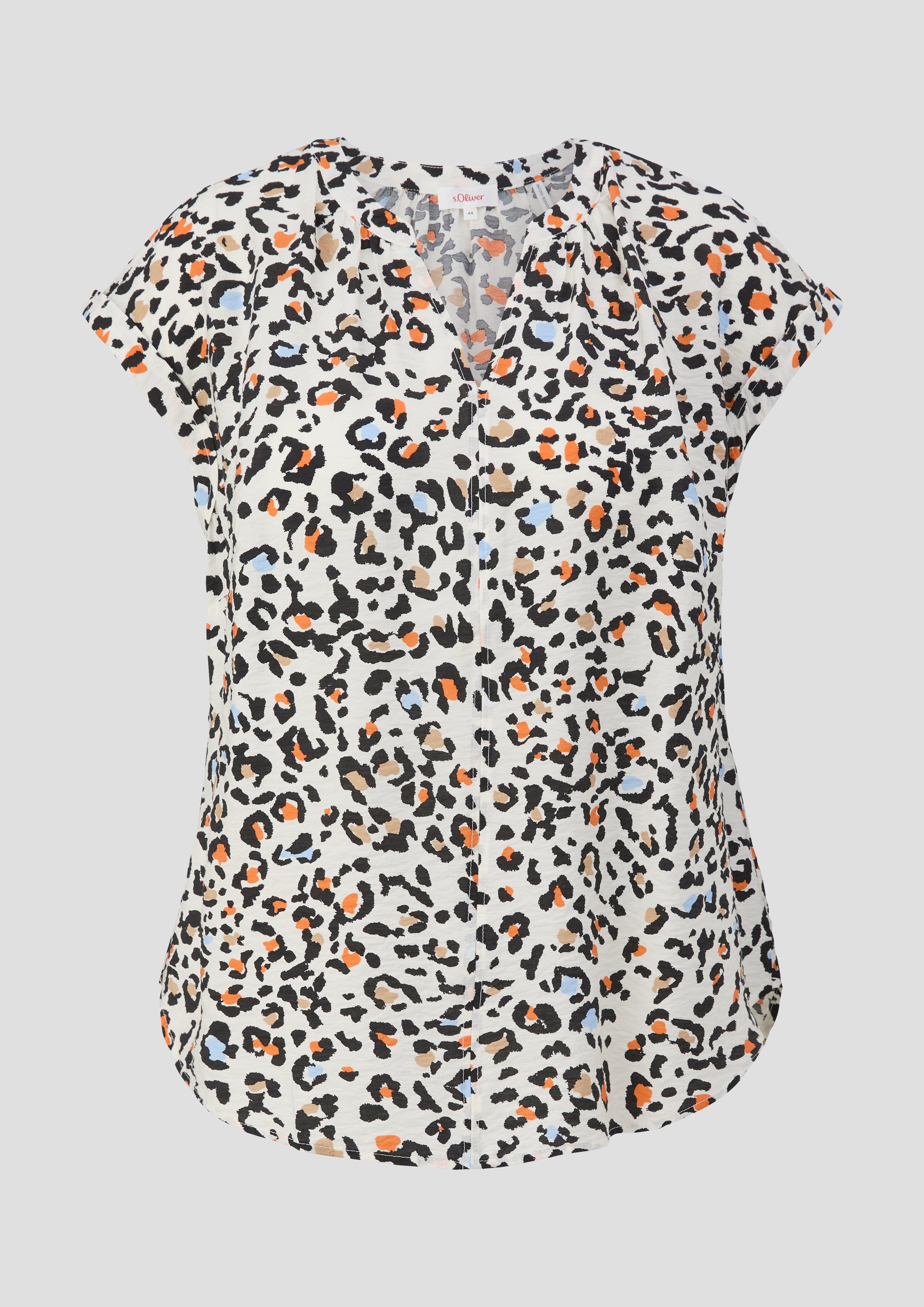 s.Oliver Blusenshirt mit Tunika-Ausschnitt