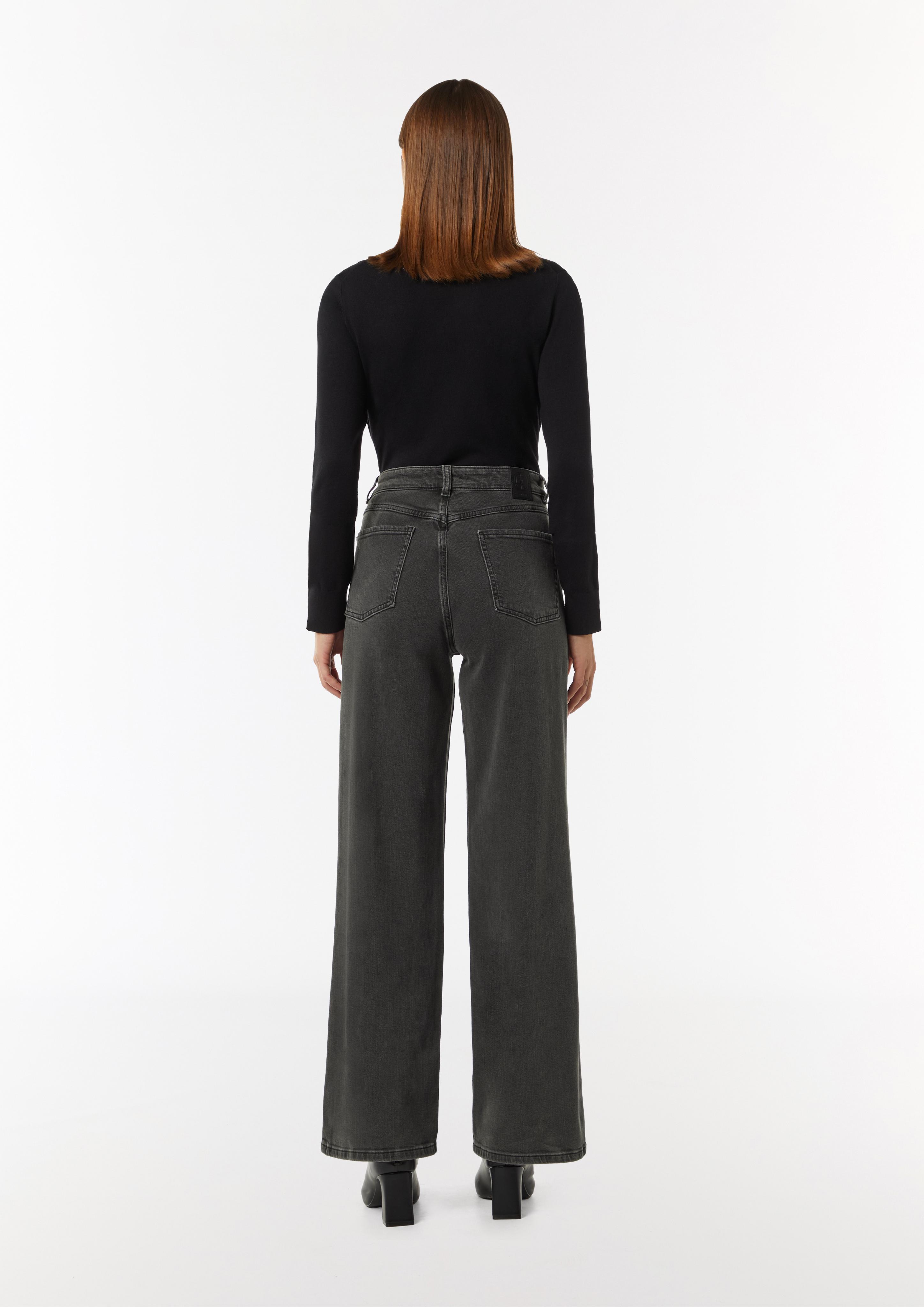 Jeans with a wide leg - dark grey | Comma Jeans with a wide leg - dark grey | Comma