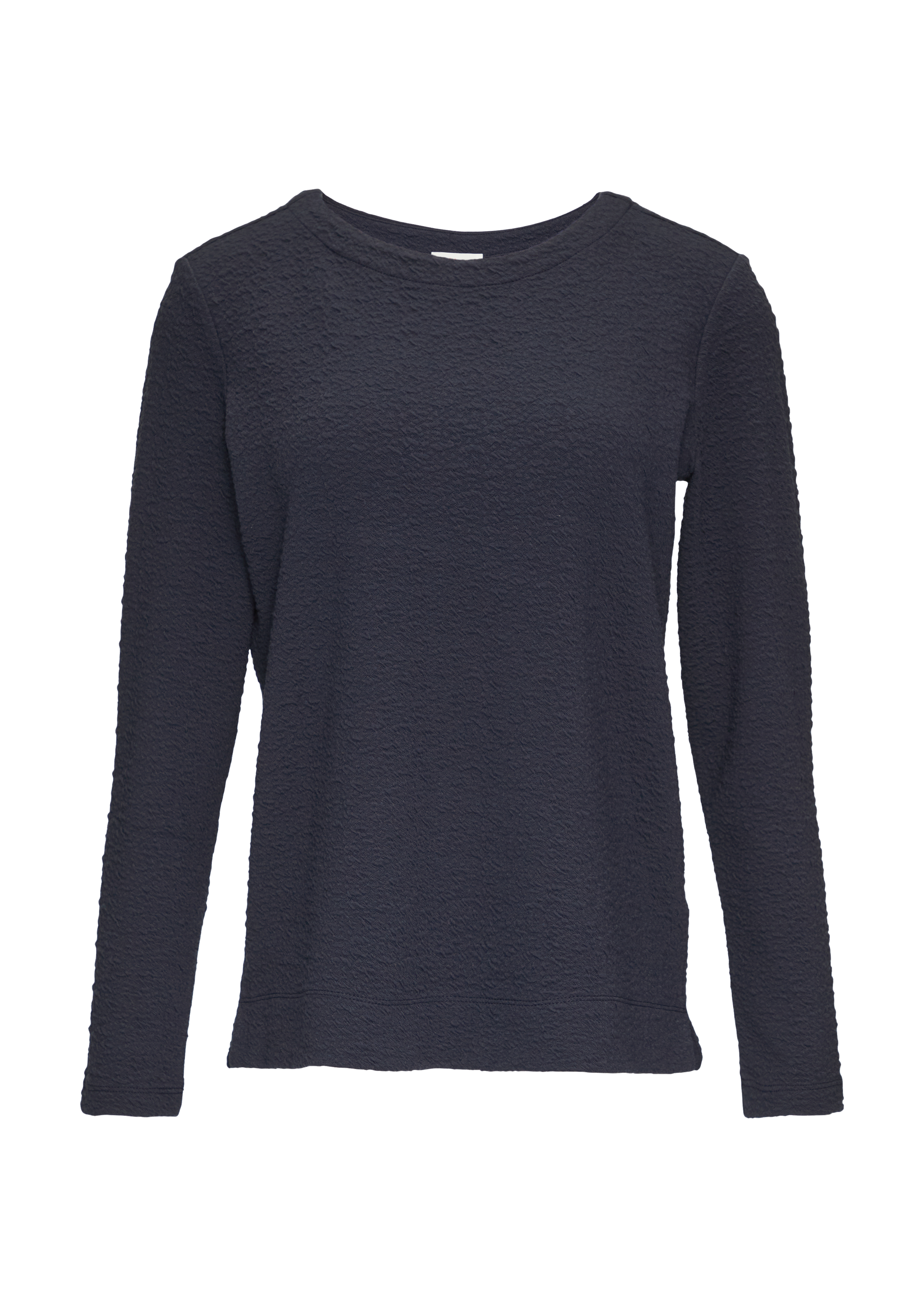 Gestructureerd sweatshirt met ronde hals