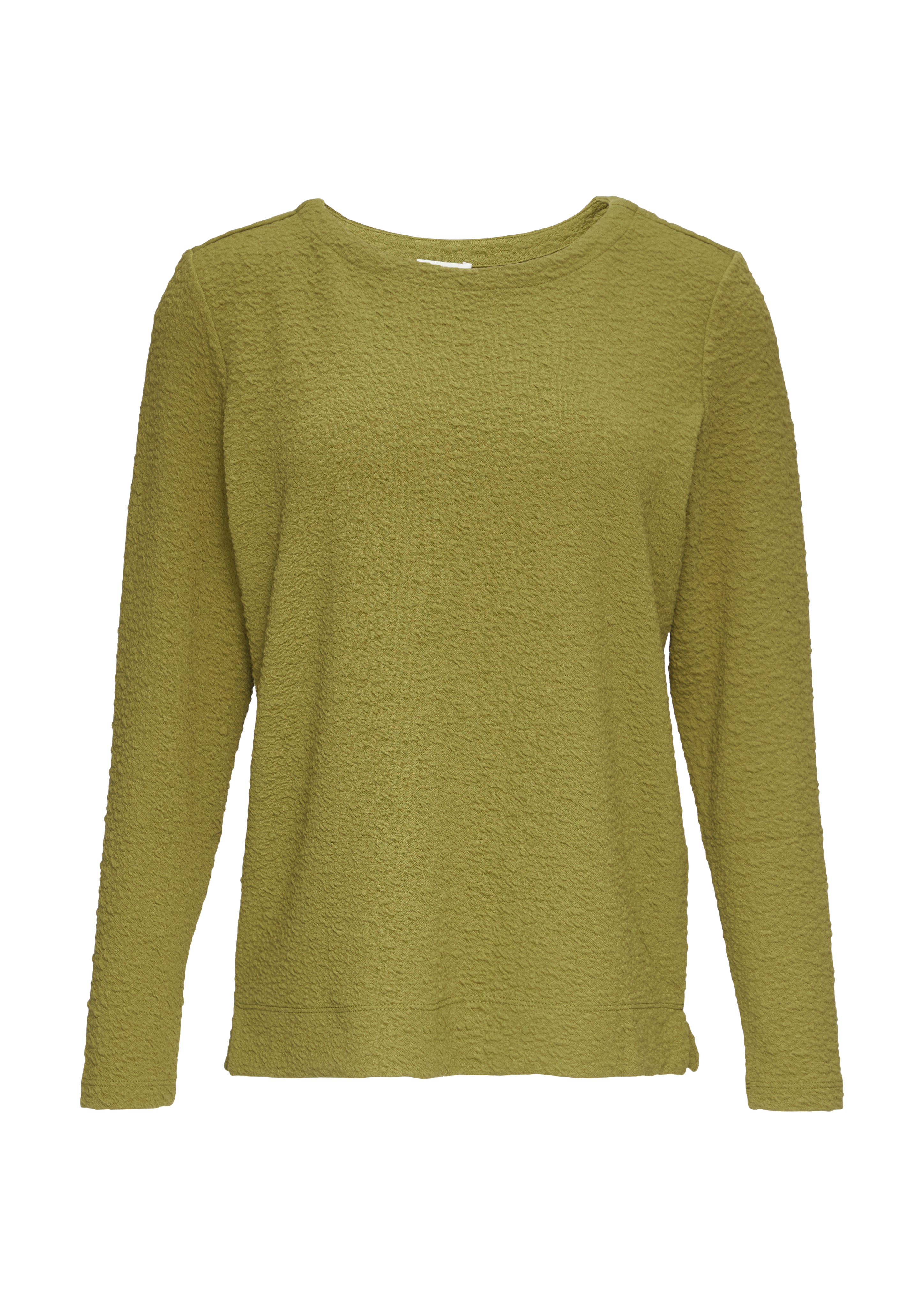 Strukturiertes Sweatshirt mit Rundhalsausschnitt