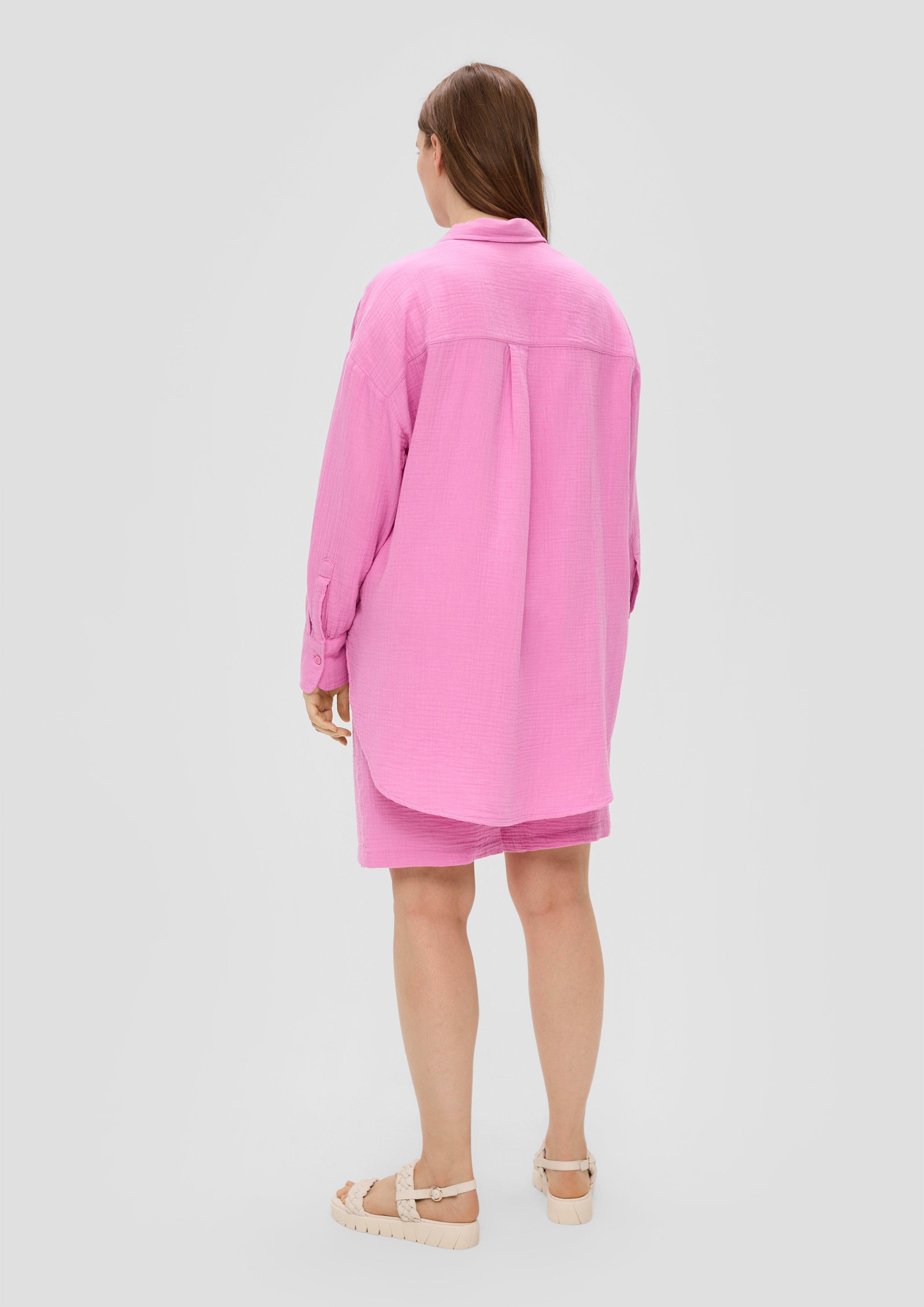 S.Oliver BLACK LABEL Relaxed-Fit Hemdbluse - Elegante Bluse Mit Fledermausärmeln