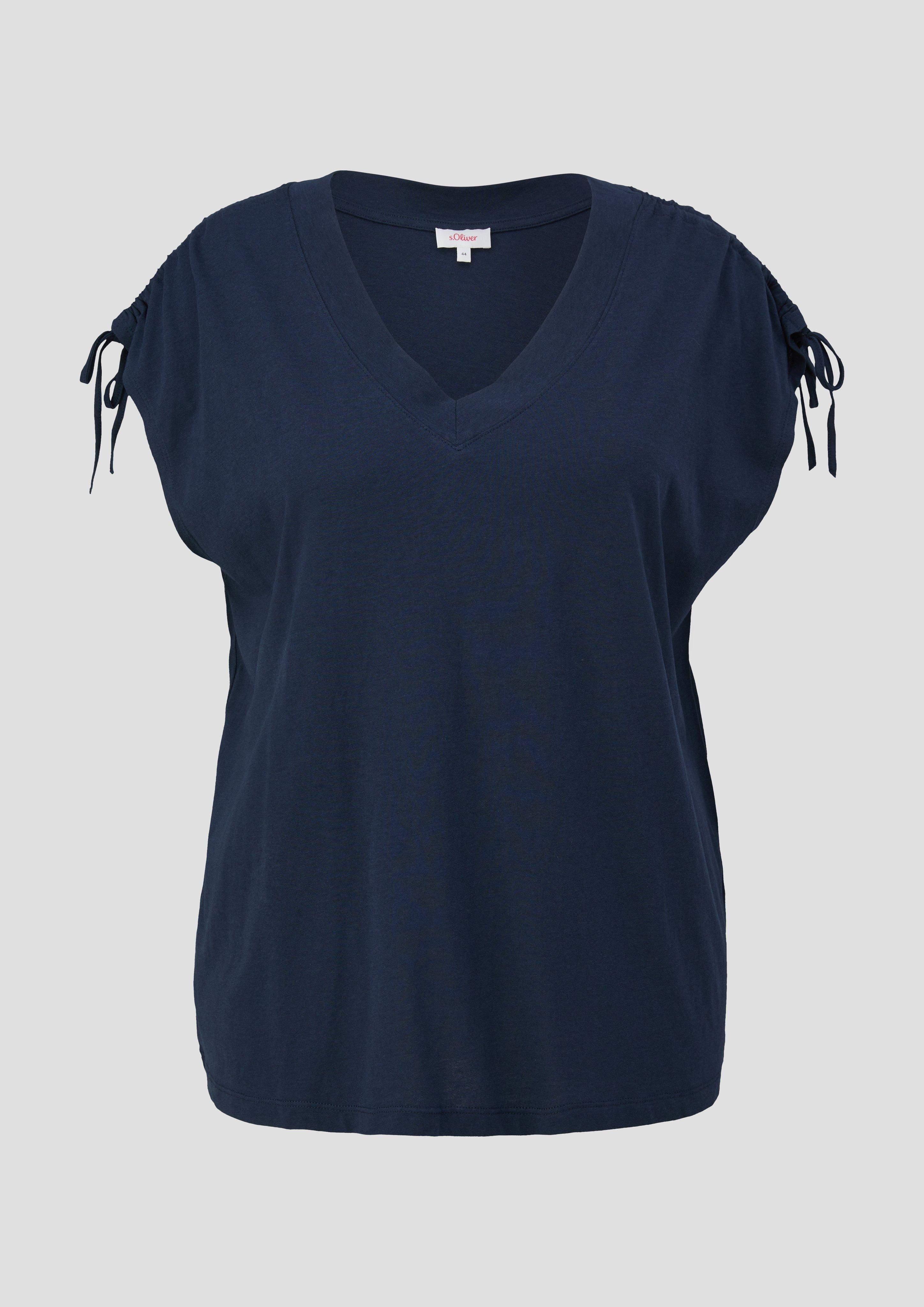 s.Oliver - Blusenshirt aus Viskose, Damen, blau