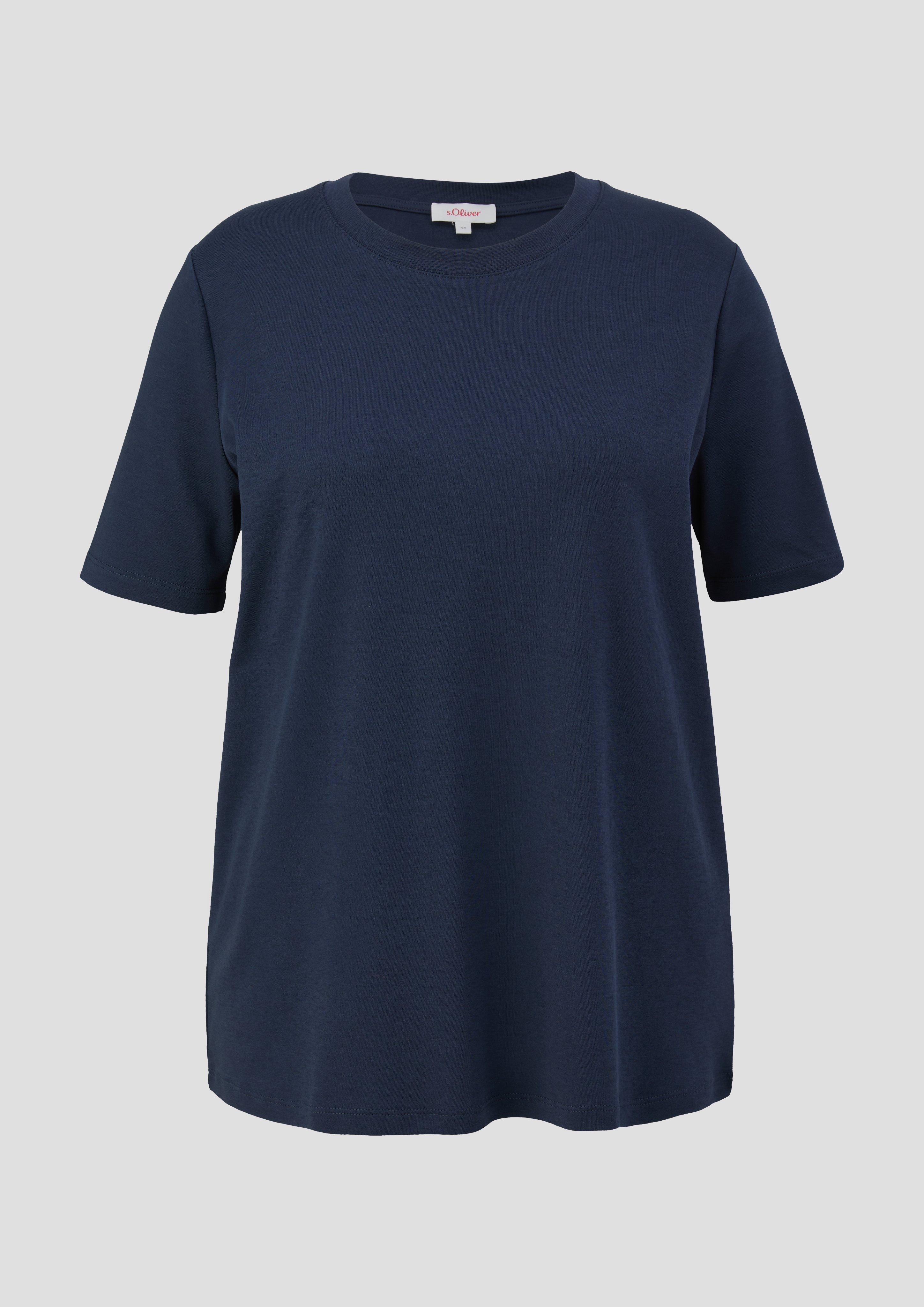 s.Oliver - T-Shirt mit Rundhalsausschnitt, Damen, blau