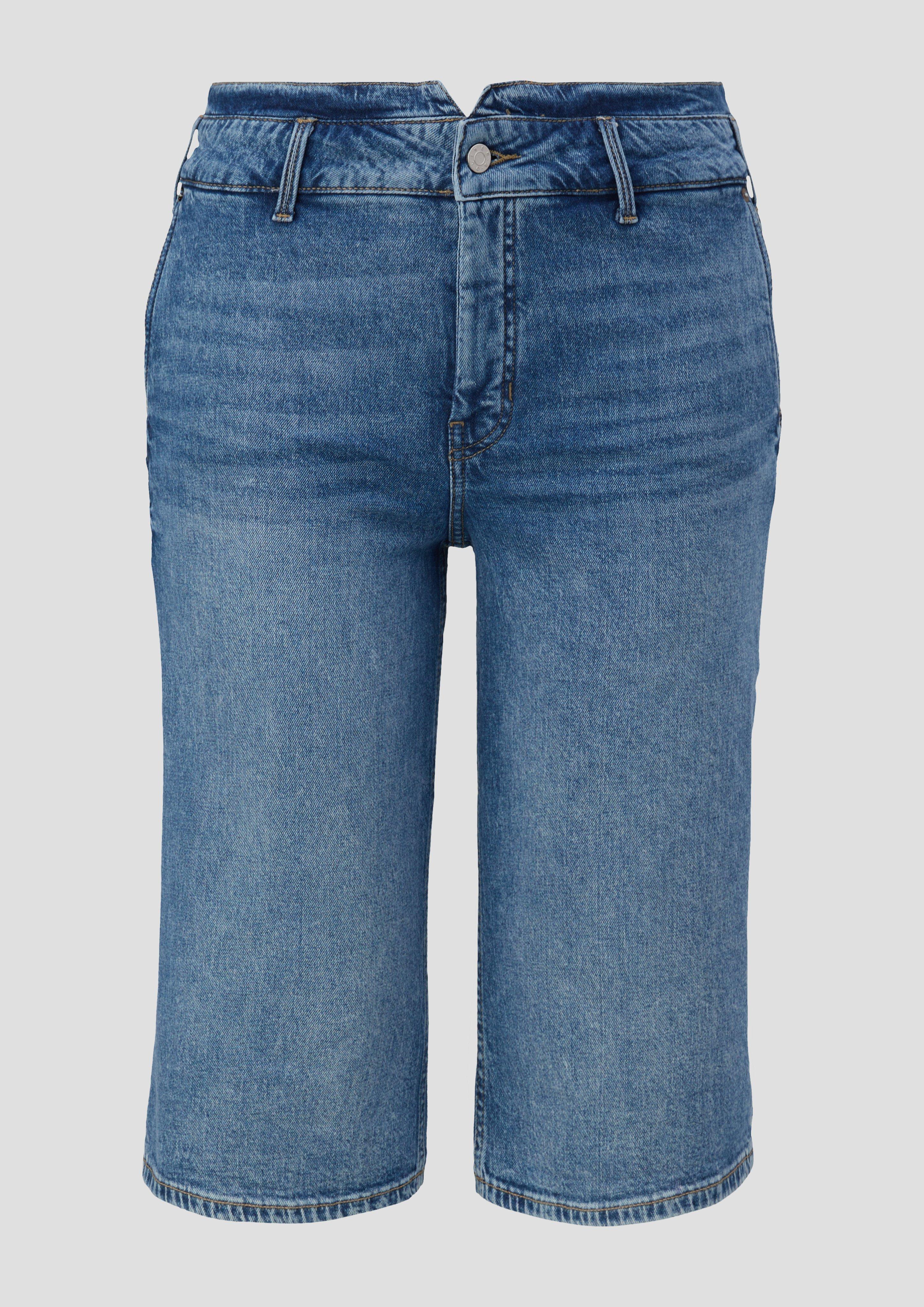 s.Oliver - Bermuda-Jeans / Mid Rise / Slim Leg, Damen, blau