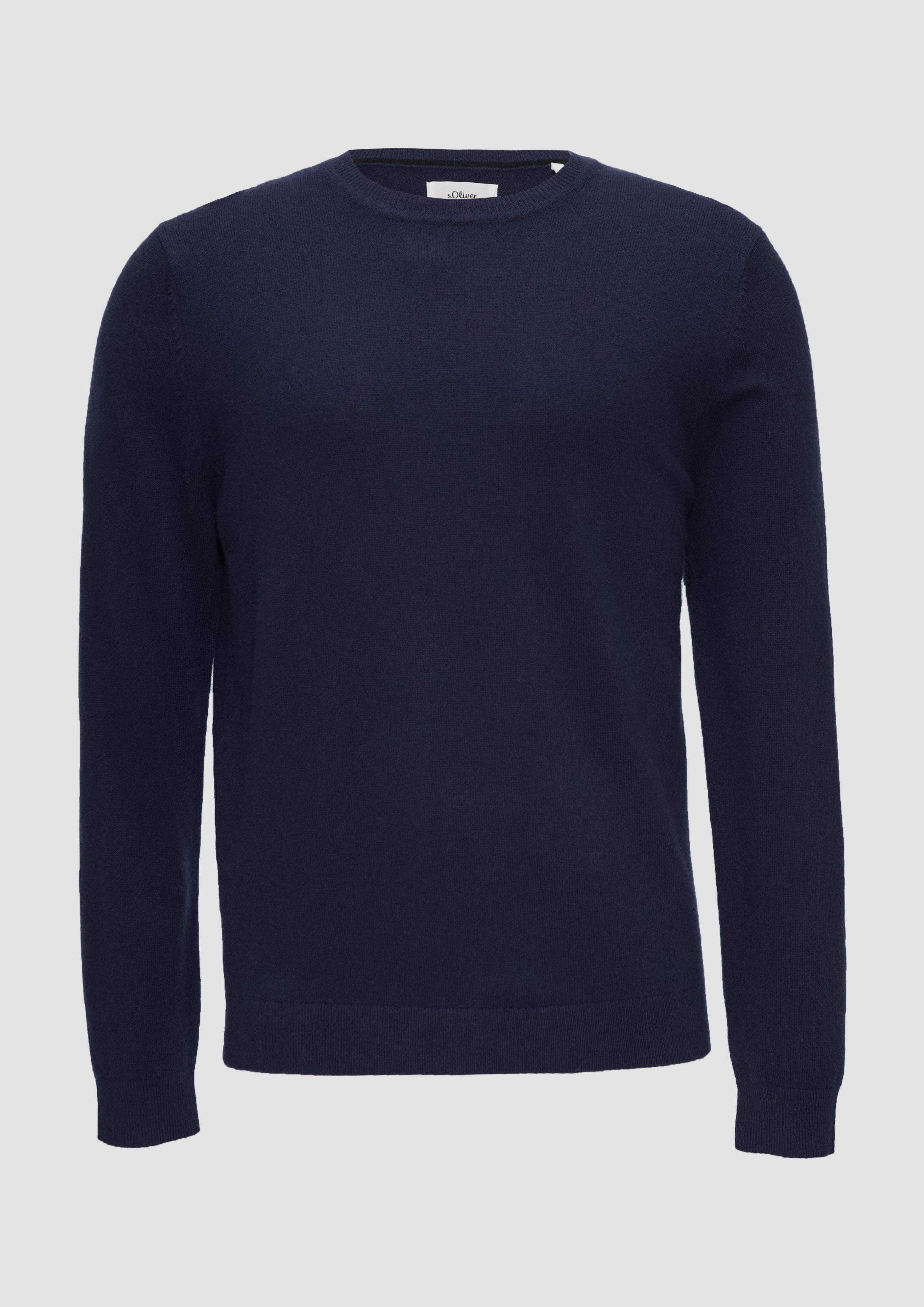 s.Oliver - Strickpullover aus Kaschmir, Herren, blau