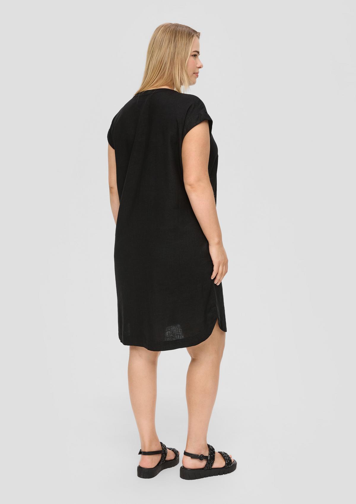 s.Oliver Linen blend dress with slit pockets