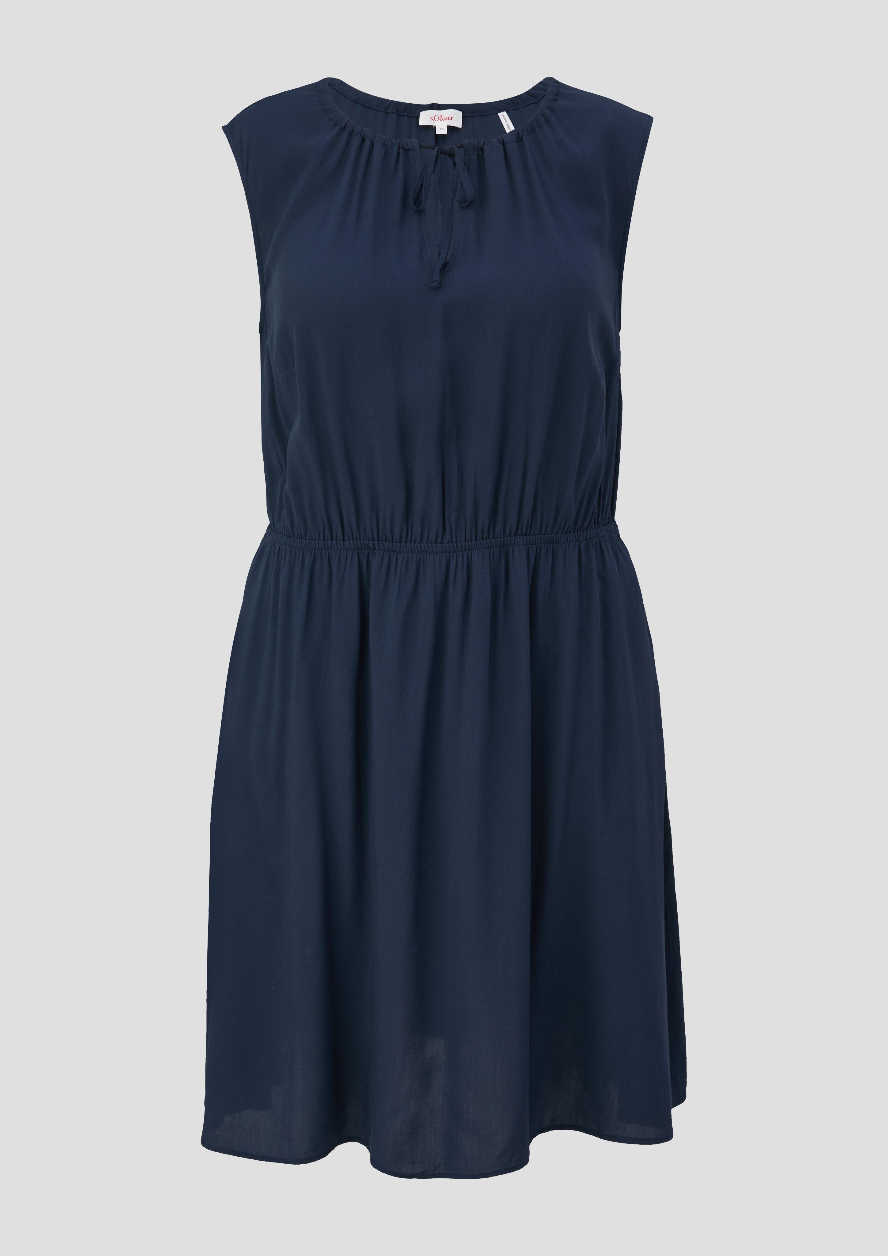 s.Oliver - Midikleid aus Viskose, Damen, blau