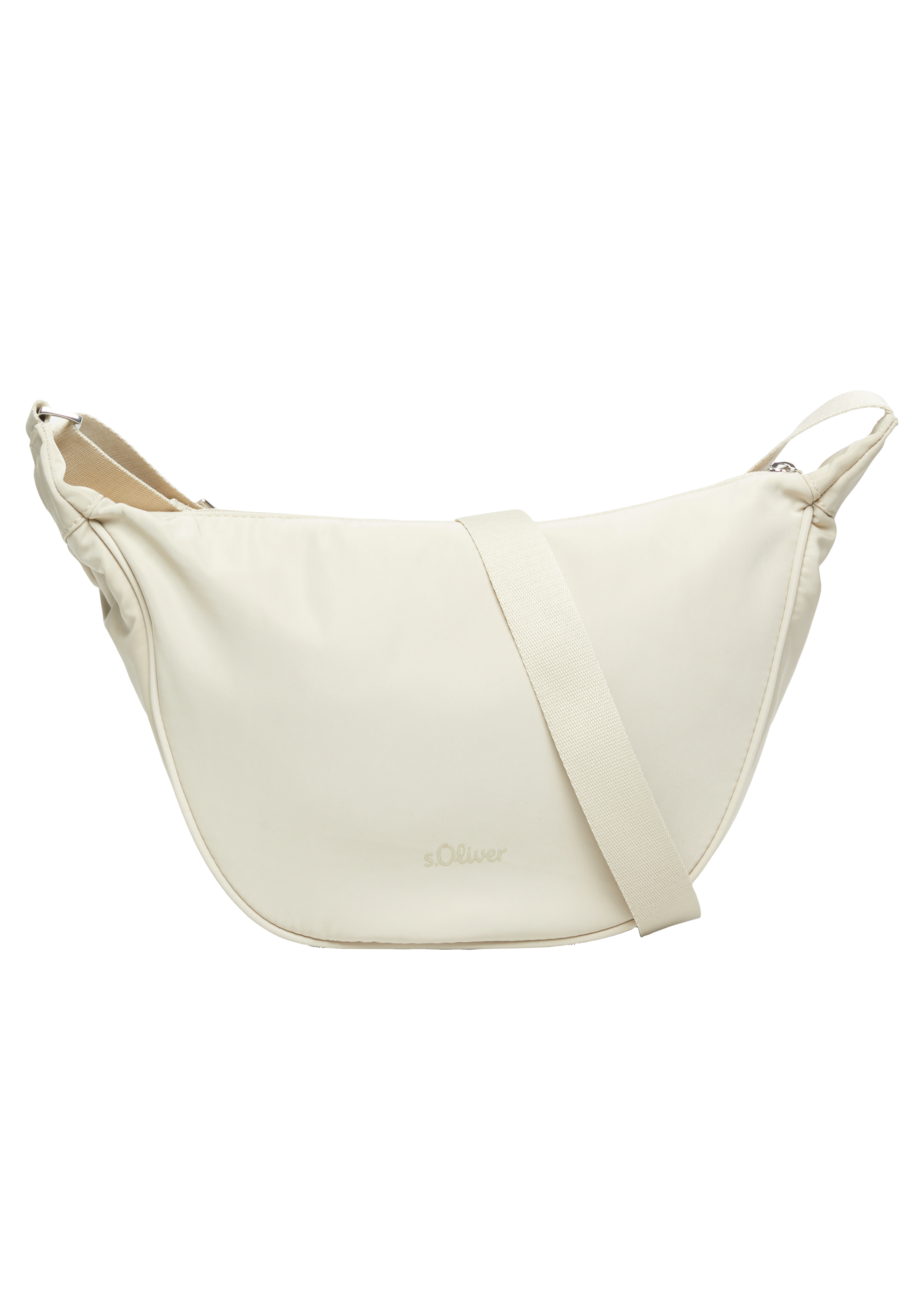 s.Oliver - Schultertasche aus Twill, Damen, creme