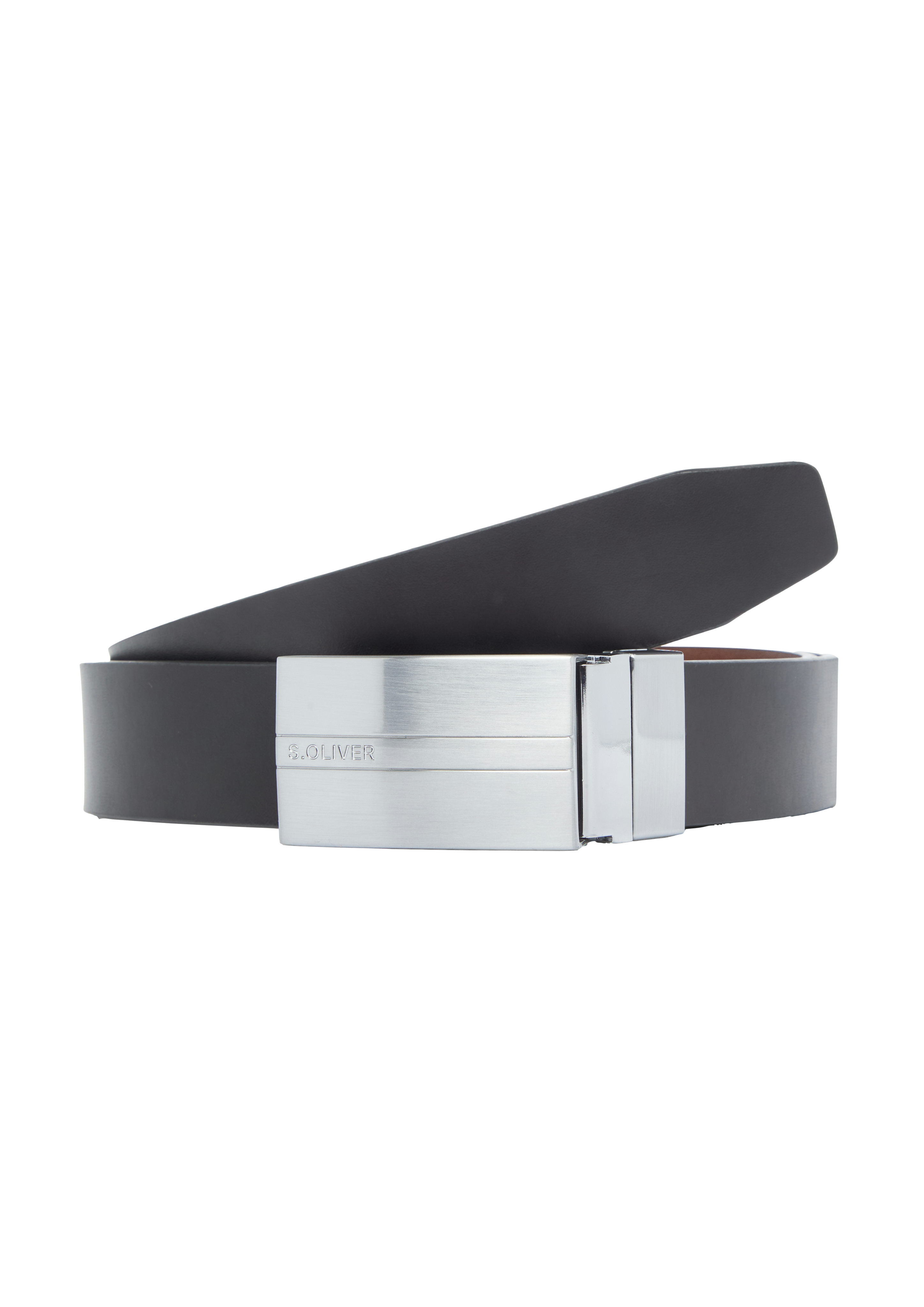 Reversible leather belt - Black | s.Oliver