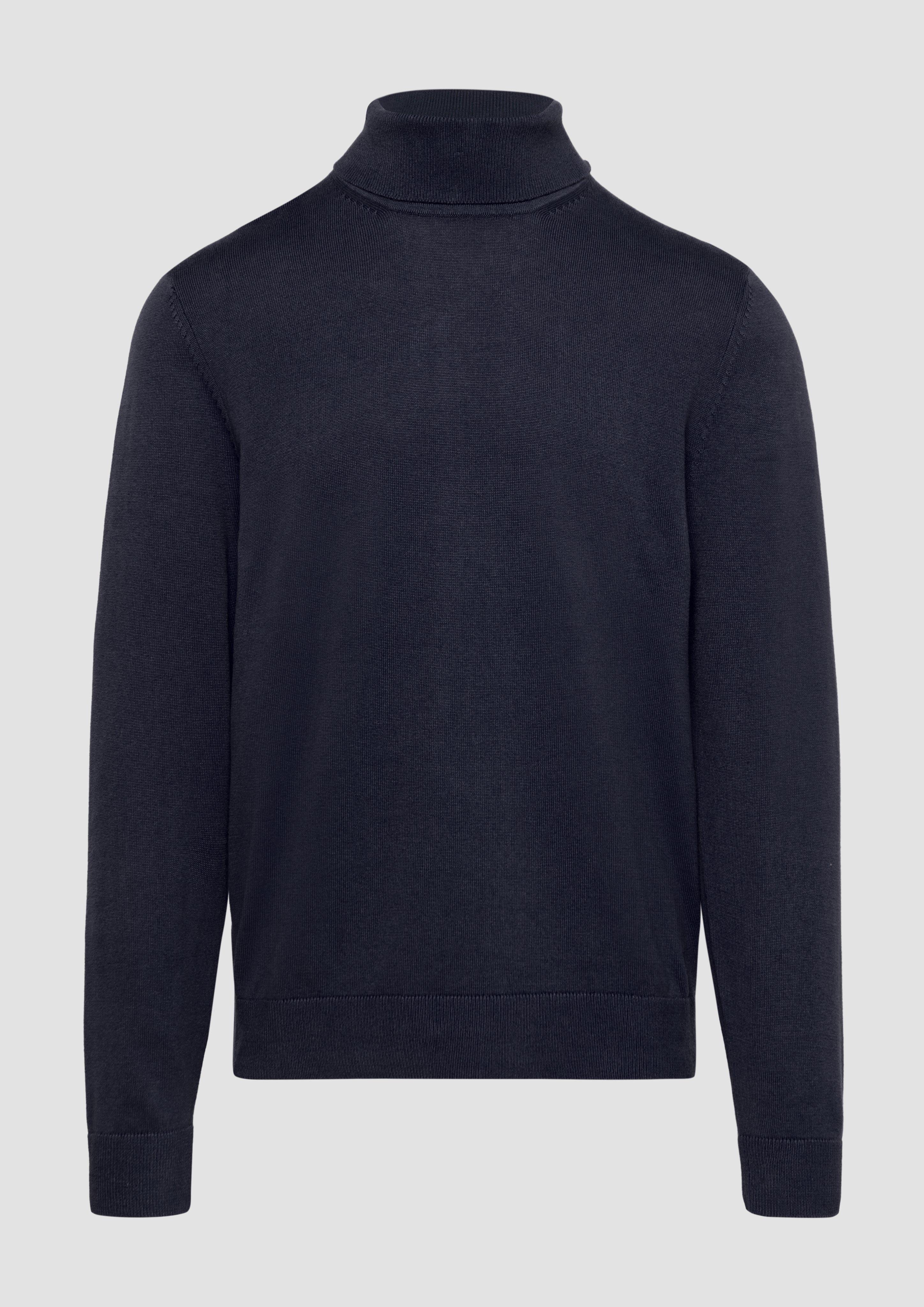 Thumbnail - s.Oliver - Rollkragenpullover aus Baumwolle, Herren, blau