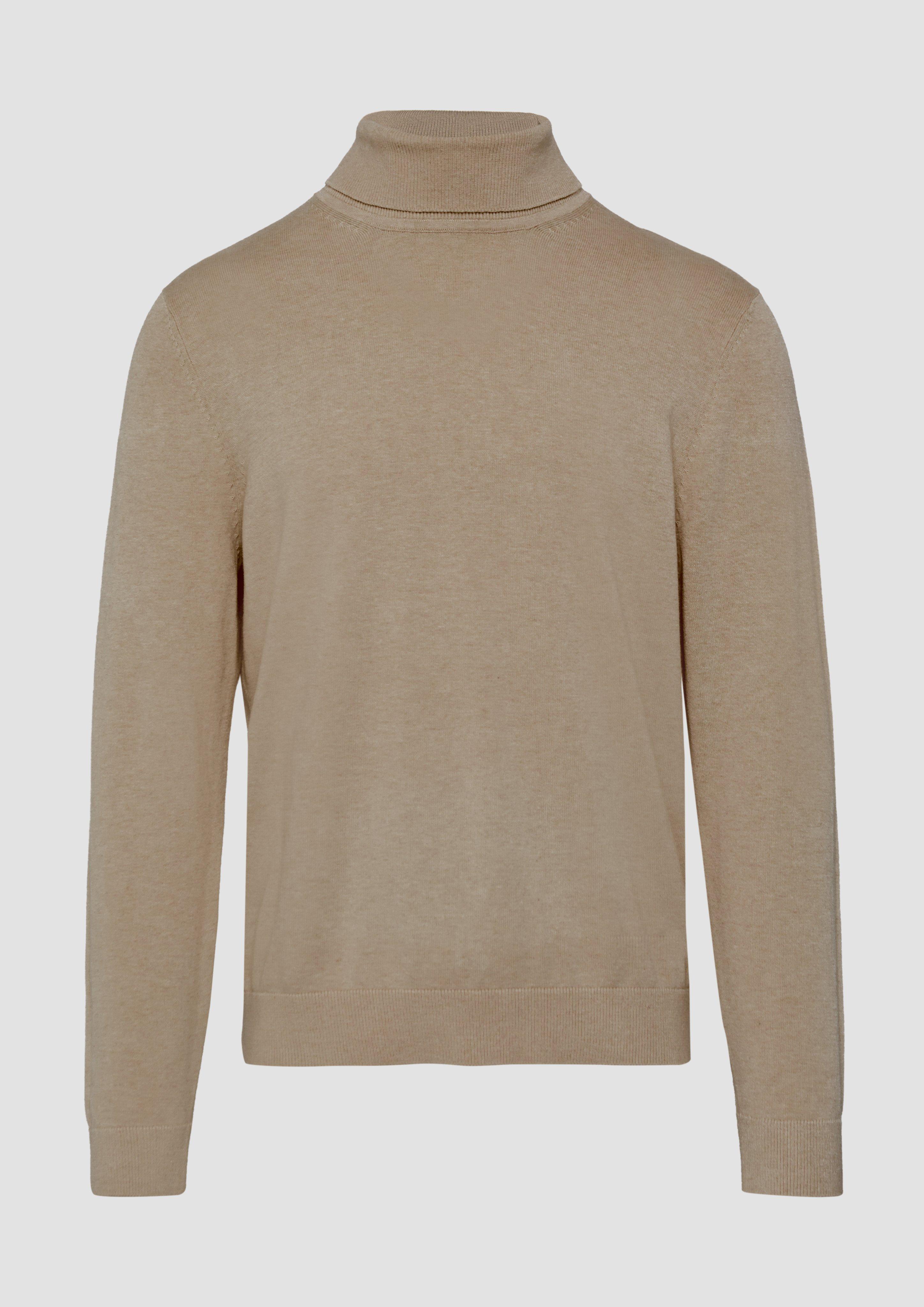 s.Oliver - Rollkragenpullover aus Baumwolle, Herren, braun