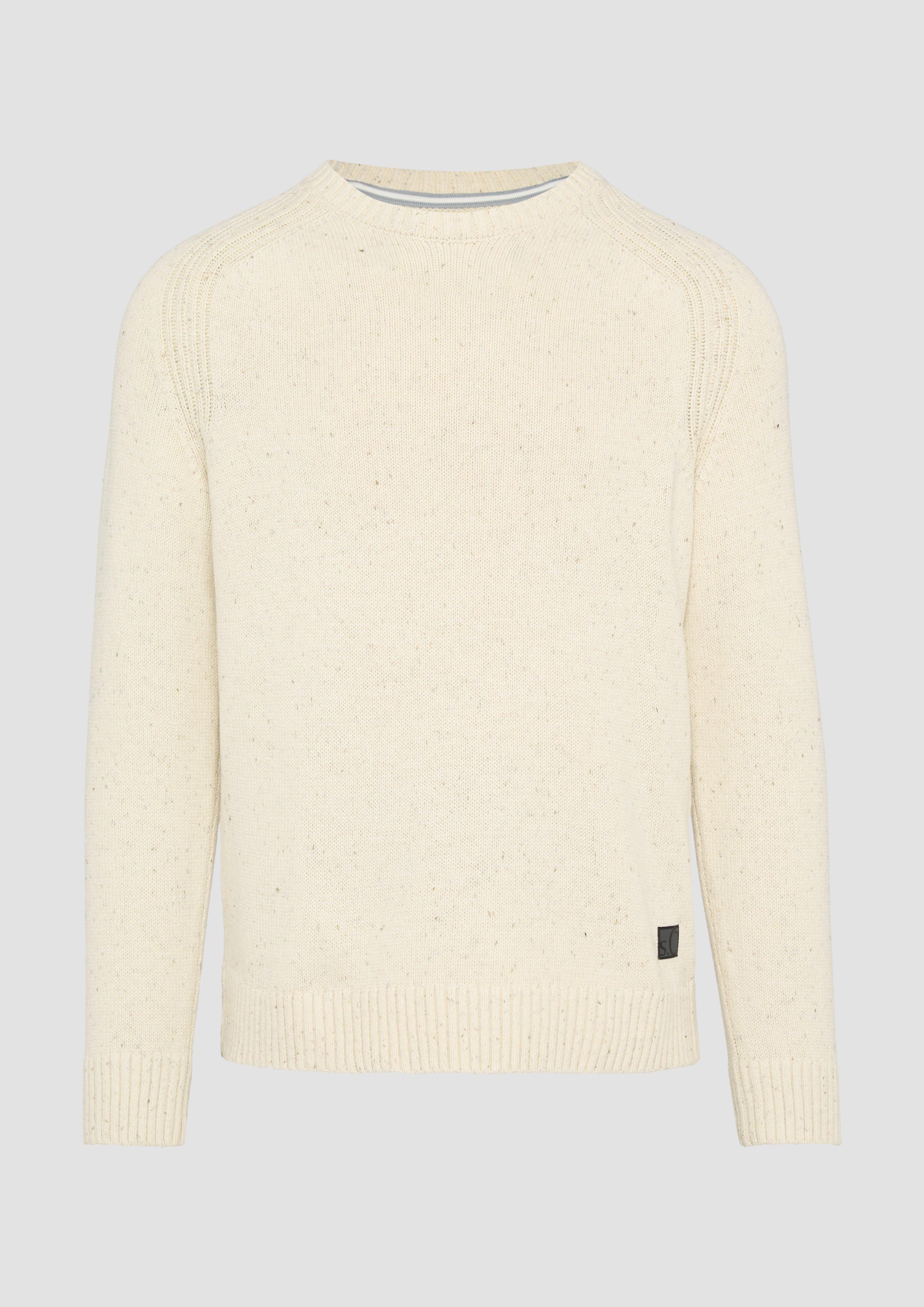 s.Oliver - Crew-Neck-Pullover mit Farbeffekt, Herren, Beige