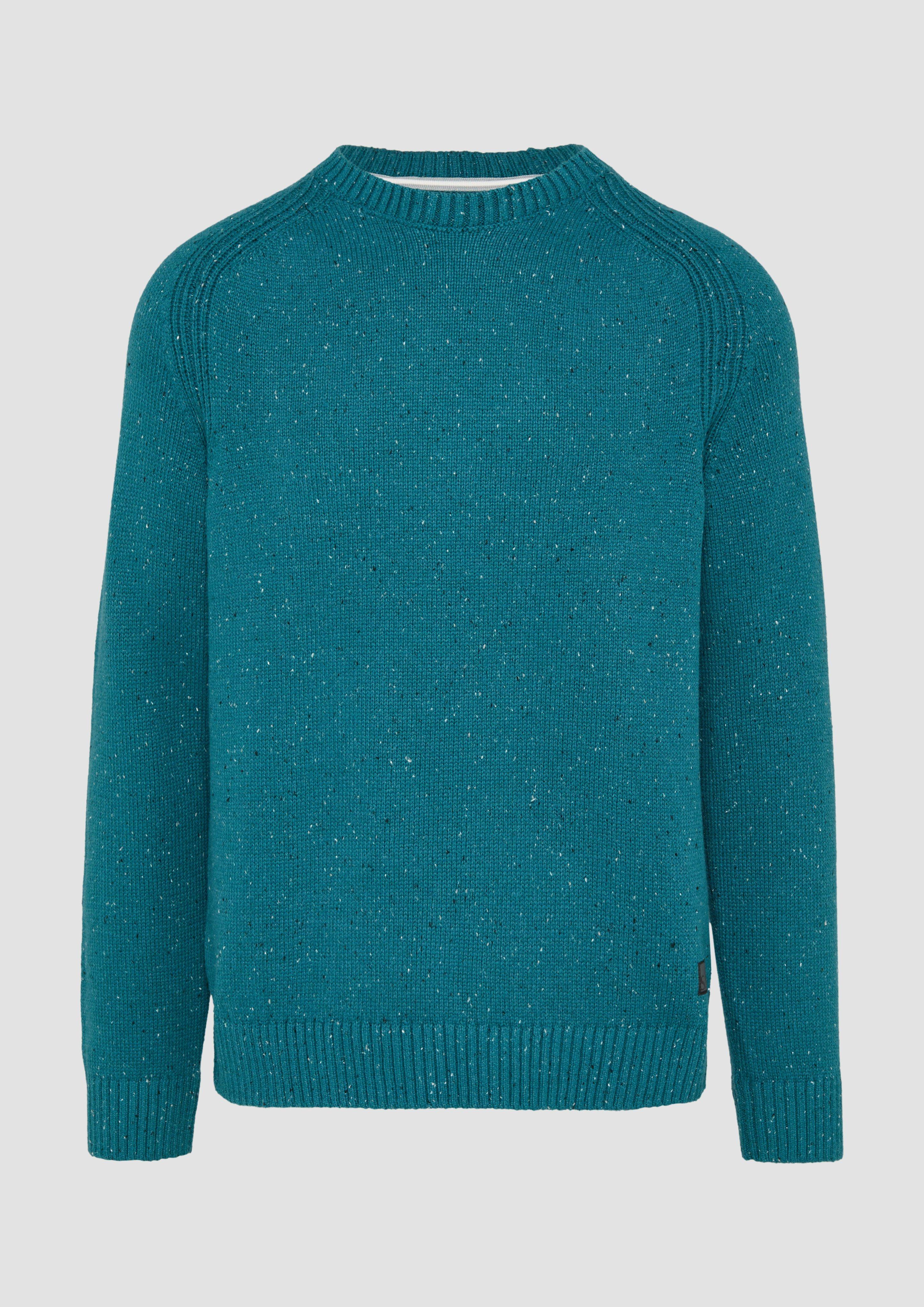 s.Oliver - Crew-Neck-Pullover mit Farbeffekt, Herren, Blau