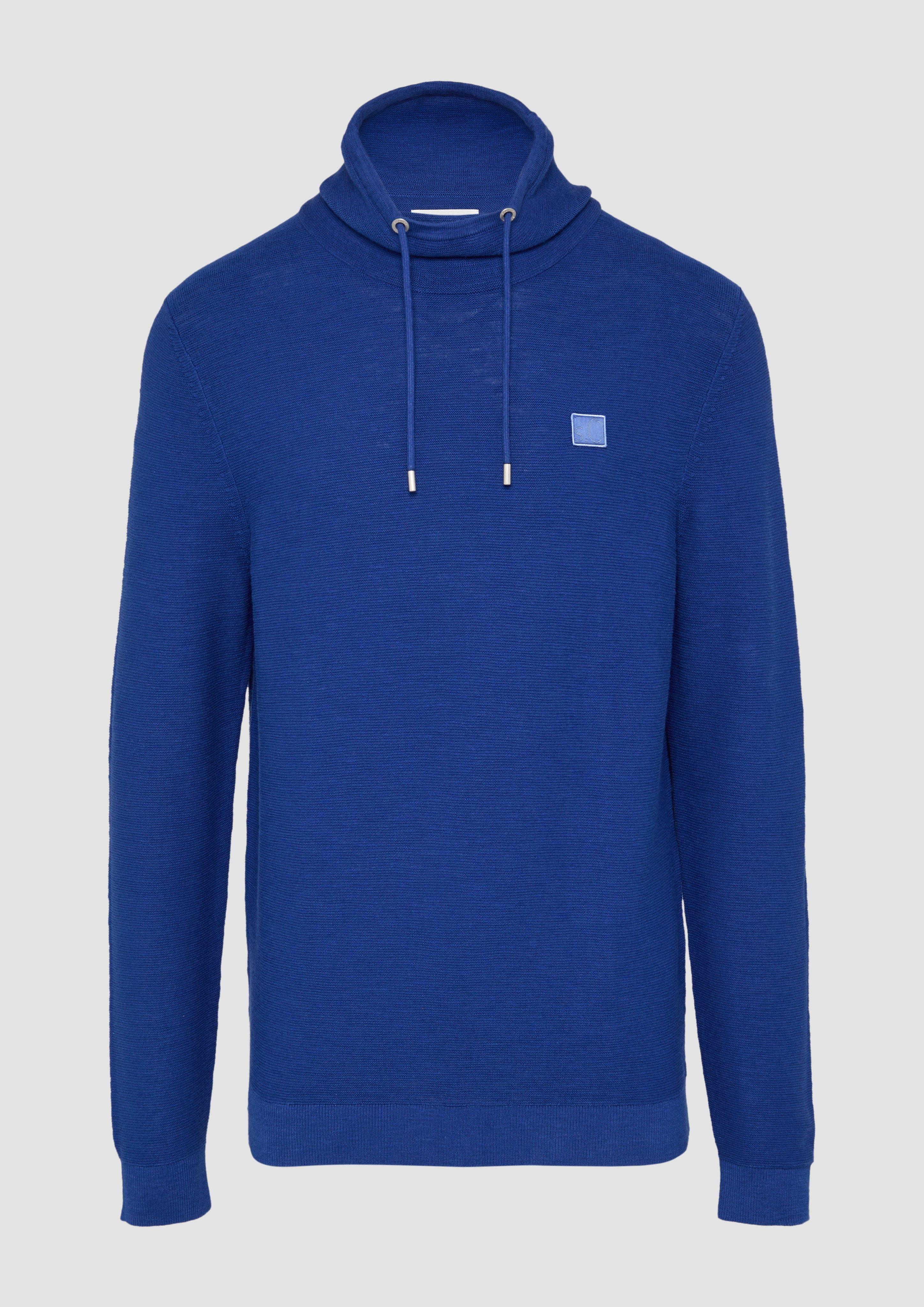 s.Oliver - Strickpullover mit Schalkragen, Herren, blau