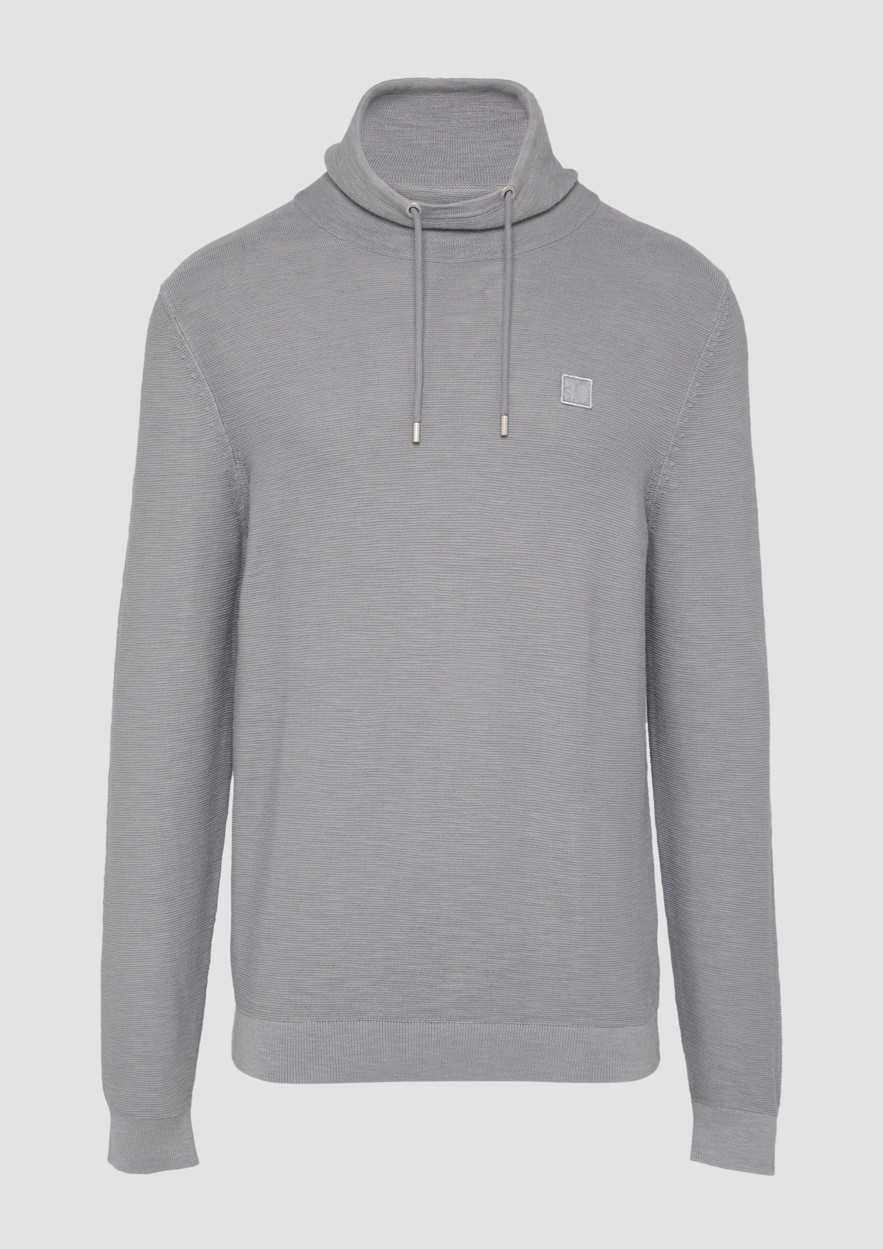 s.Oliver - Strickpullover mit Schalkragen, Herren, grau