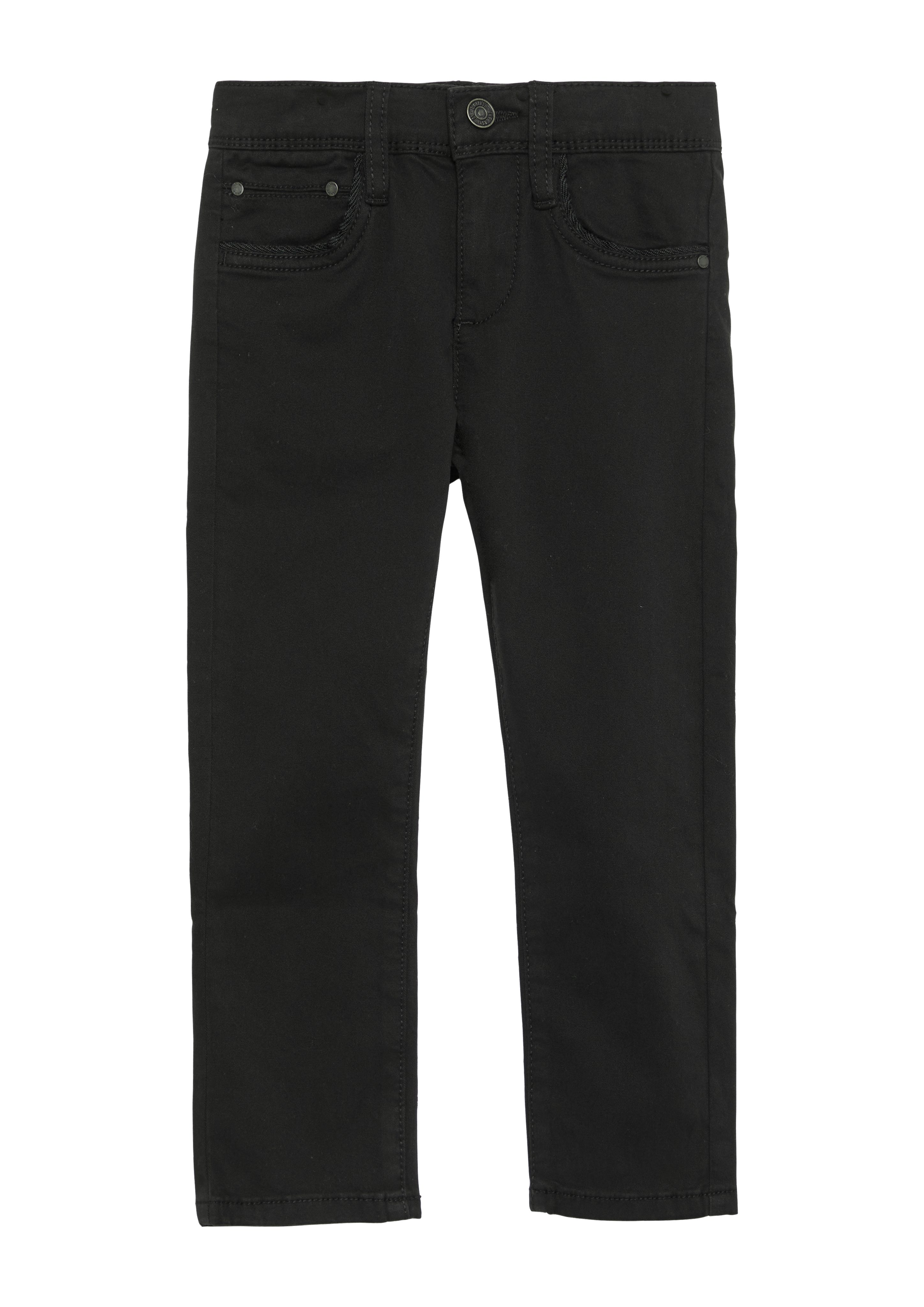 s.Oliver - Twillhose Brad / Slim Fit / Mid Rise / Slim Leg, Kinder, schwarz