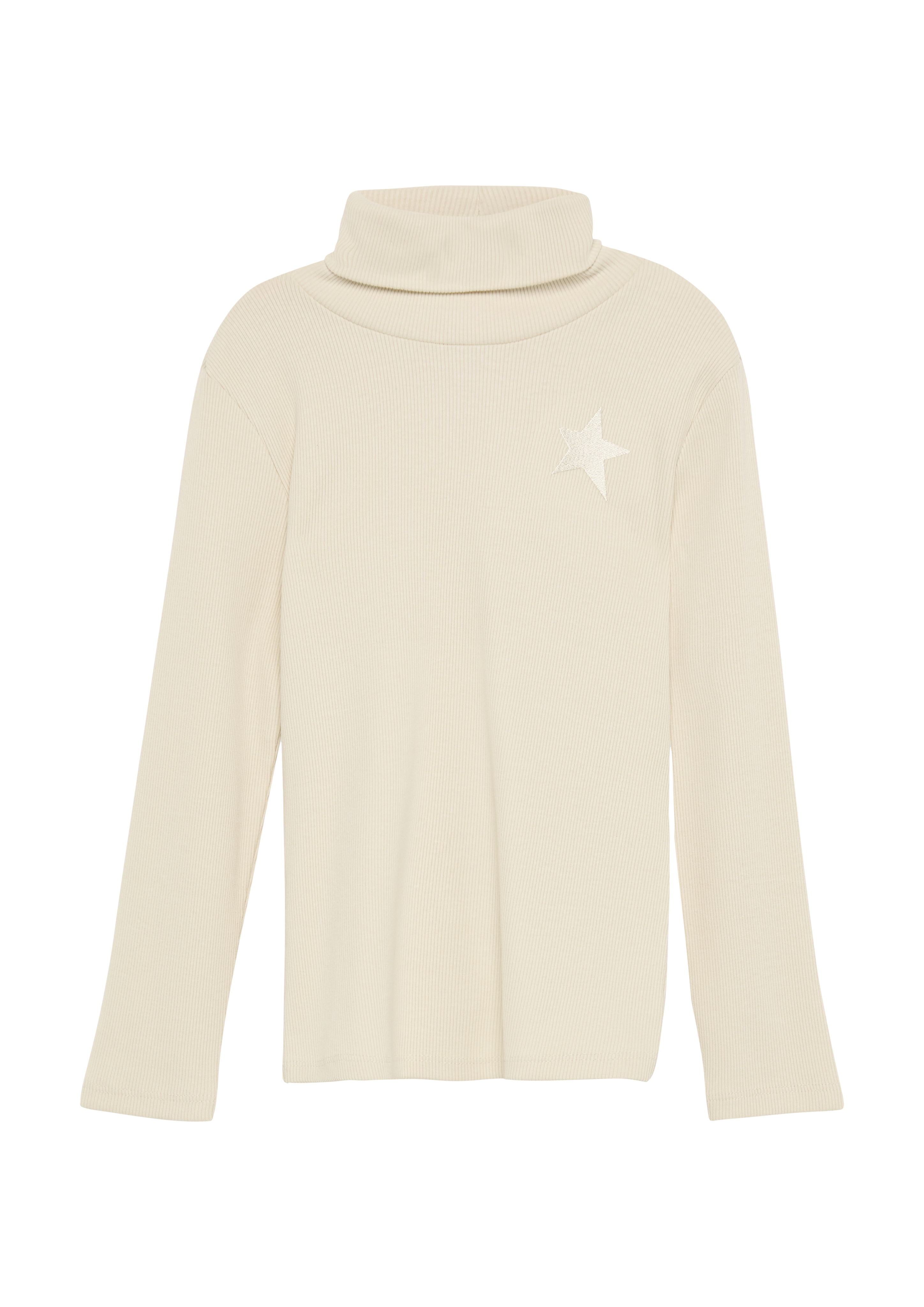 s.Oliver - Schmales Rollkragen-Shirt mit Stickerei, Kinder, Beige